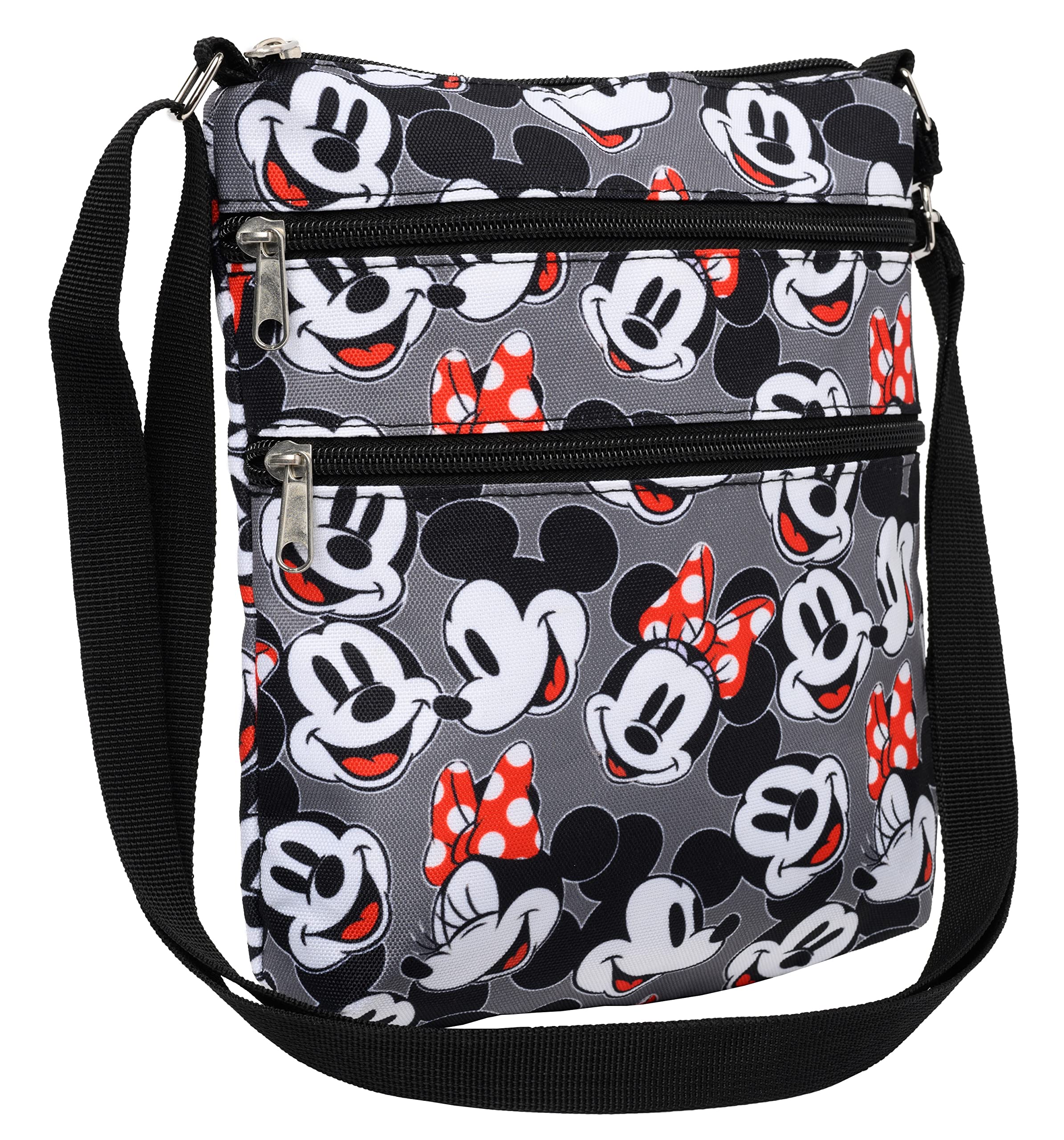 Disney Crossbody Bag Mickey Minnie Daisy Donald All Over Print Passport Travel