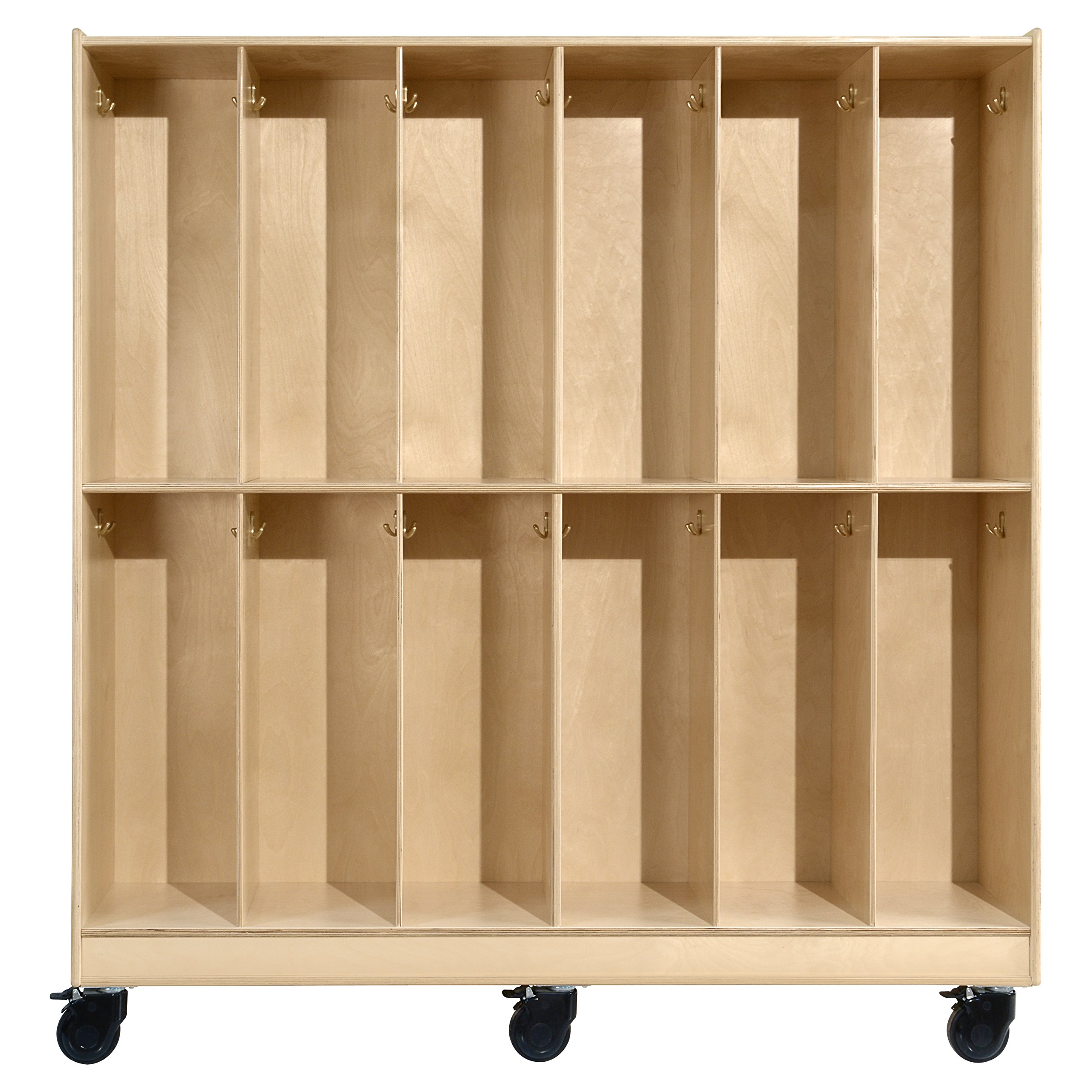 Wood Designs 991264 Mobile 24 Section Locker, Natural - Image 4