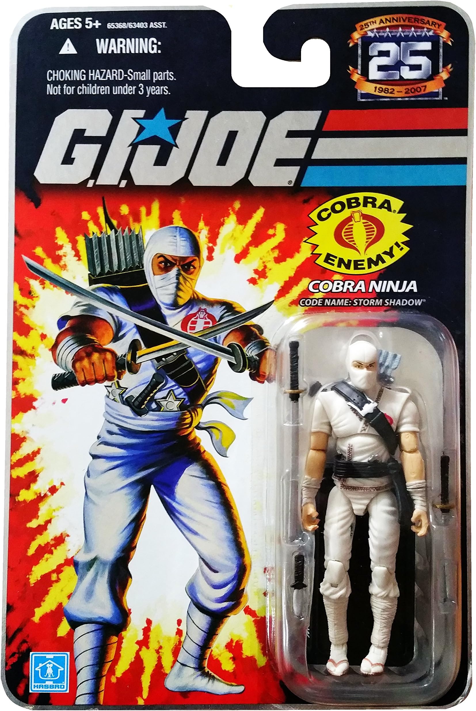 G.I. Joe 25th Anniversary: Classic Storm Shadow (Cobra Ninja) 3.75 Inch Action Figure