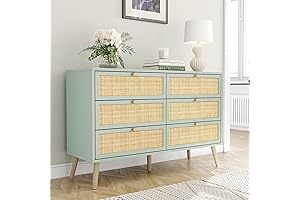 Yechen Teal Dresser: A Mid-Century Modern Masterpiece with Boho Charm