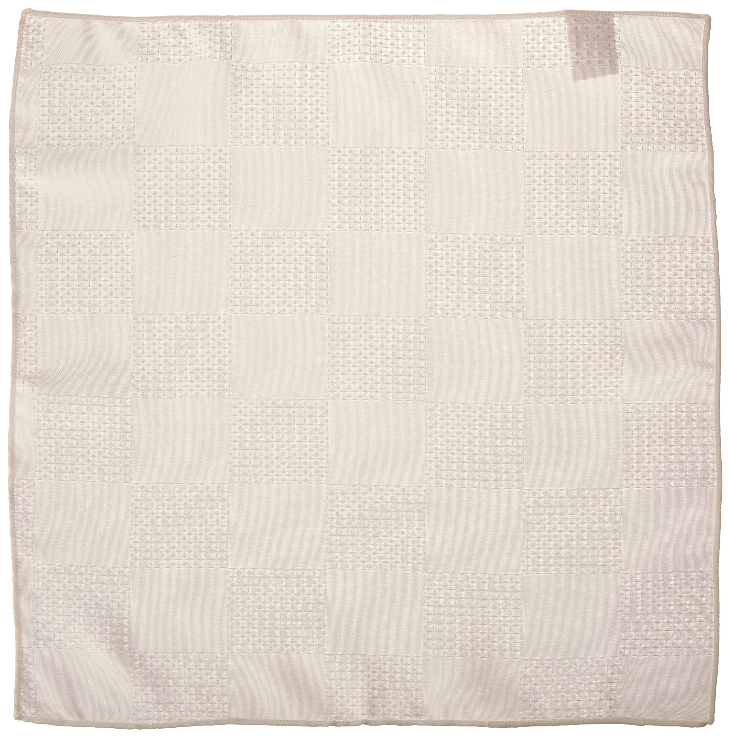 Twelve Polyester Cloth Dinner Napkins 17x17 Inches (Ivory), Hemmed Edges, Stain and Wrinkle Resistant