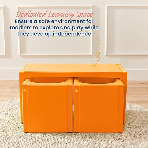 Miniatura 39 de ECR4Kids Tri-Me - Juego de mesa y sillas cubo, muebles multiusos, color azul, 3 piezas Azul,Agua,Negro -,Azul Cian,Verde Fern,Verde,Verde