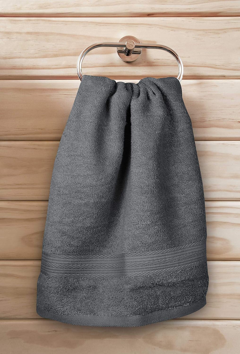 Beauty Threadz - Pack of 6 Hand Towels 100% Ring Spun Premium Cotton 16x28 inch Highly Absorbent, Ultra Soft & Fade Resistant 500 GSM Hotel & Spa Quality Multi Purpose Hand Towel Set (Charcoal Grey)
