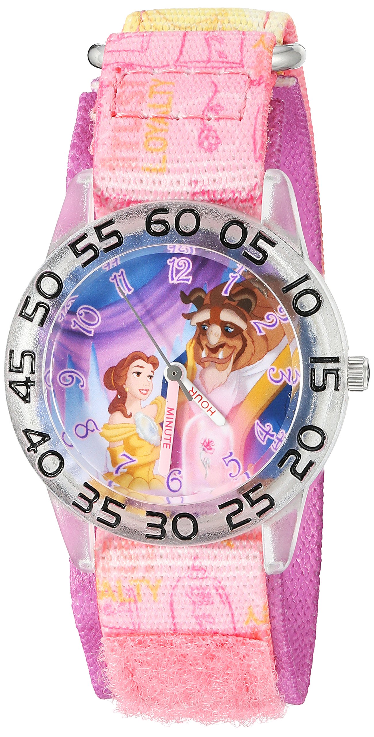 Girl's 'Belle' Quartz Plastic and Nylon Automatic Watch, Color:Pink (Model: W002928)