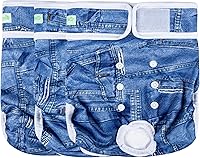 Vista 15 de wegreeco Pañales lavables para perras, pañales reutilizables altamente absorbentes para perritas en celo para el ciclo de calor, paquete de 3