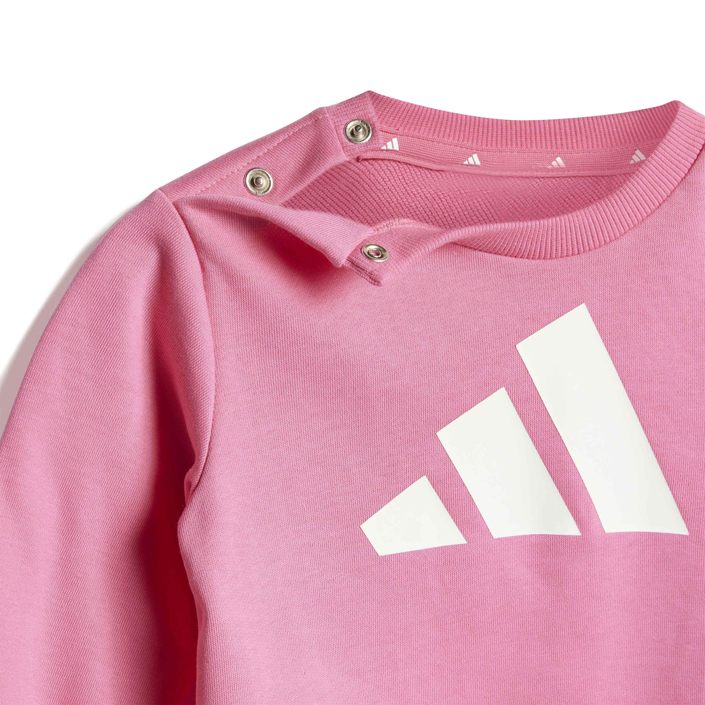 adidas Uniseks - niemowleta Essentials Big Logojogger Track Suit, pink fusion/white, 9-12 Months