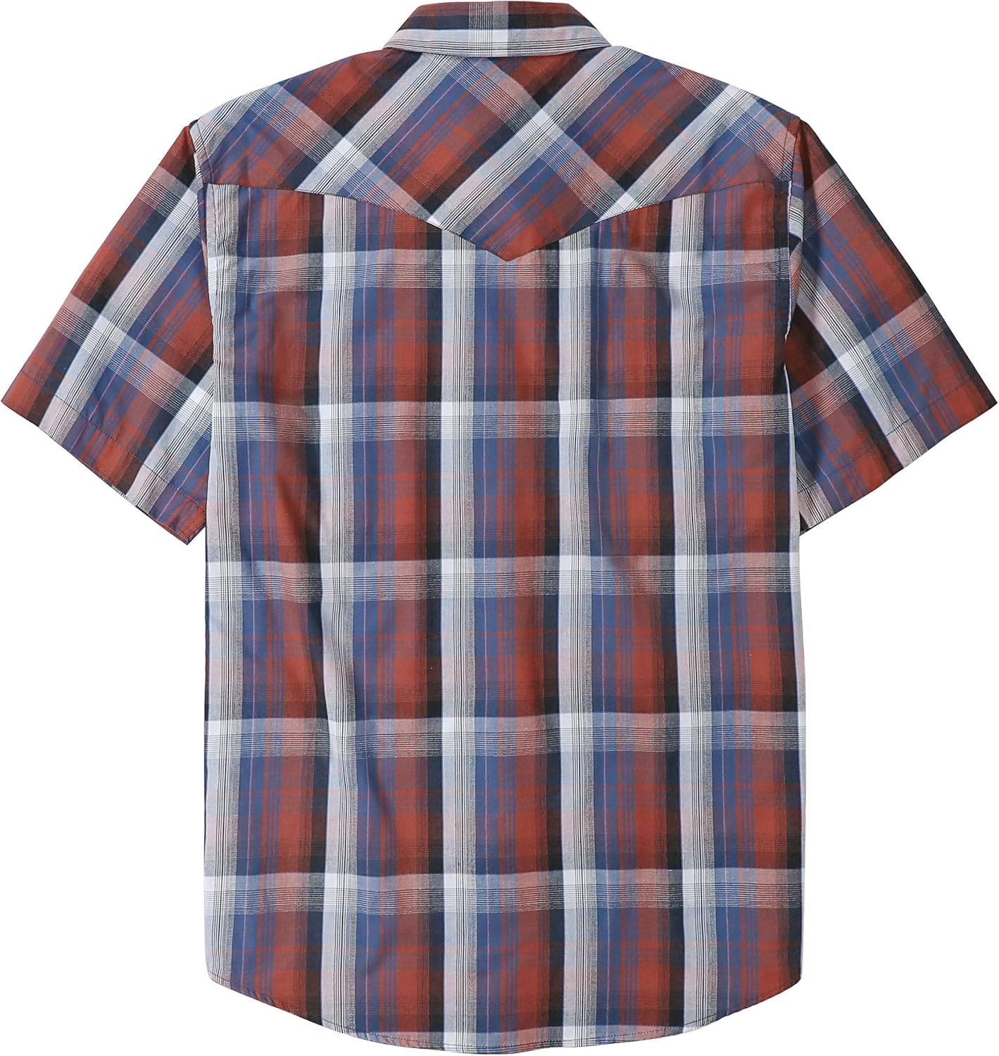 Dubinik® Western Shirts for Men Short Sleeve Plaid Pearl Snap Shirts for Men Button Up Shirt Cowboy Casual Work Shirt - Image 2