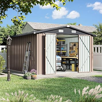 10 Ft. W X 12 Ft. D Outdoor Metal Storage Shed
