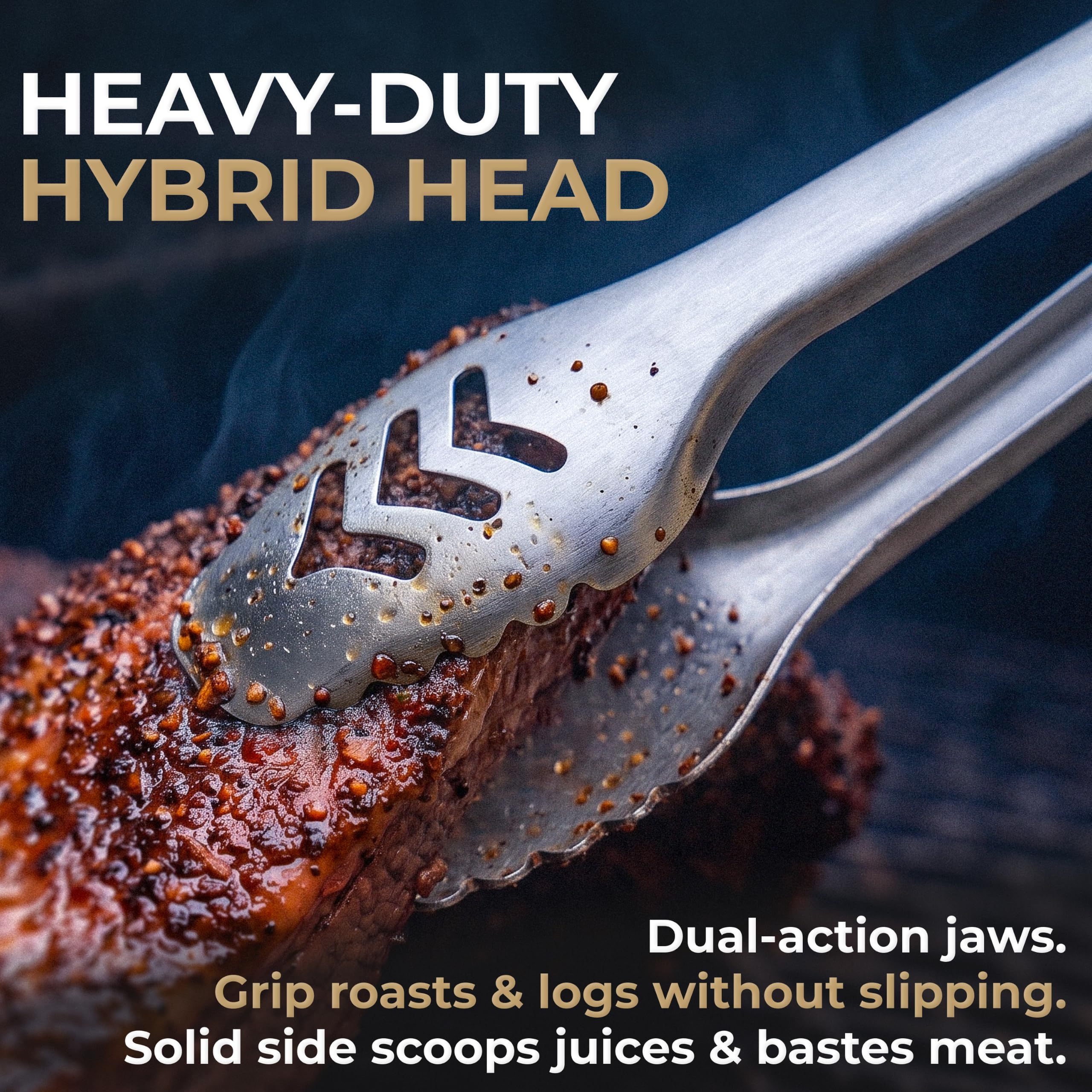 Heavy Duty Grill Tongs - 32 Inch BBQ Tongs -3