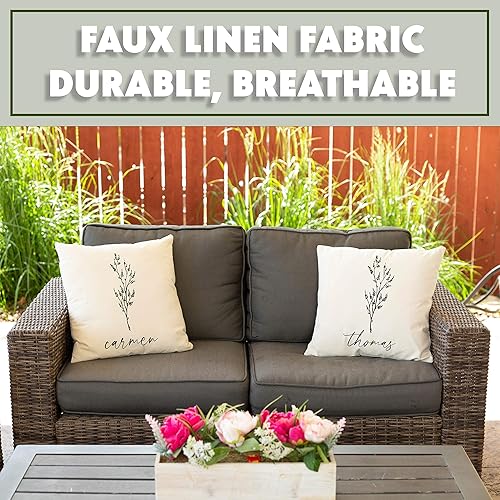 Miniatura 5 de Funda de almohada personalizada con nombre de familia de 18 x 18 pulgadas, diseño personalizado para abuela, nietos, abuela, mamá, mamá, mamá, mamá,