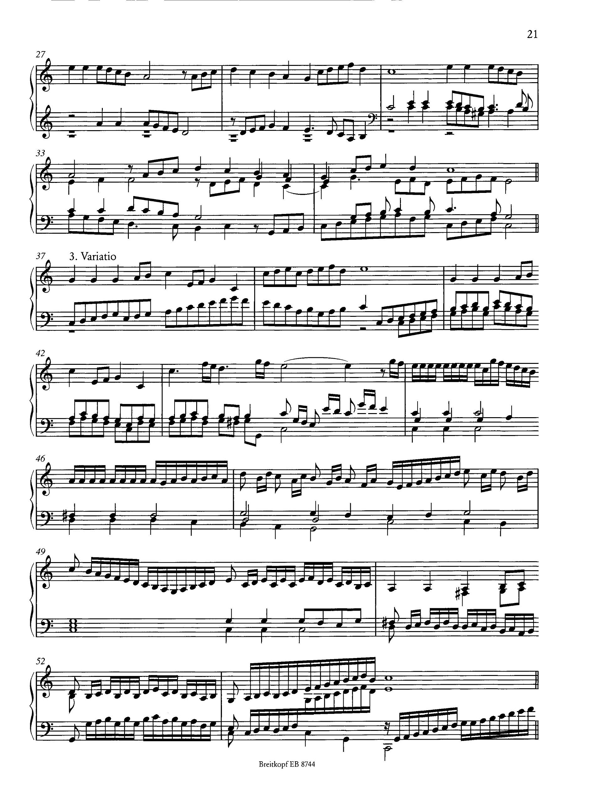 Sämtliche Werke für Tasteninstrumente Band 4: Lied- und Tanzvariationen - Breitkopf Urtext (EB 8744): Urtextausgabe