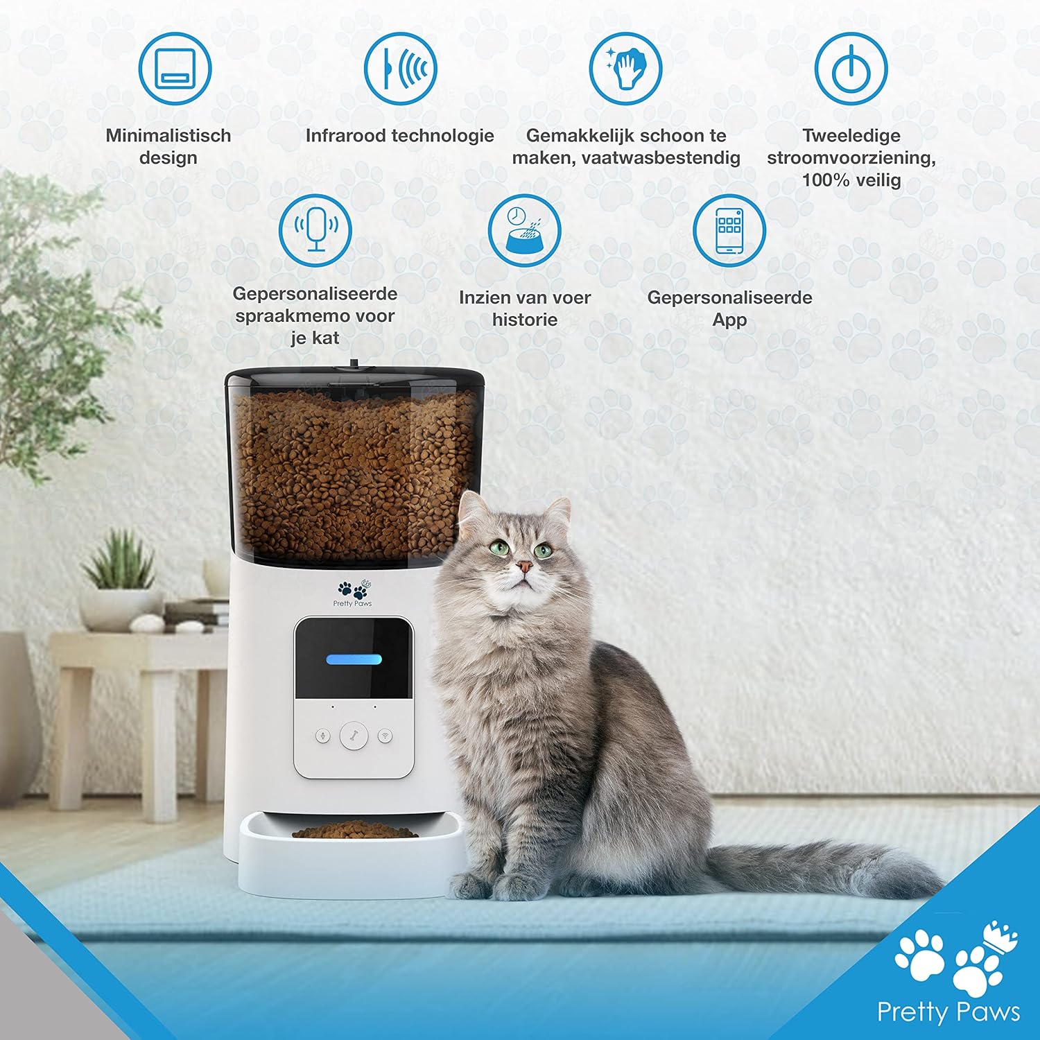 Pretty Paws PP005 features overview with a cat.