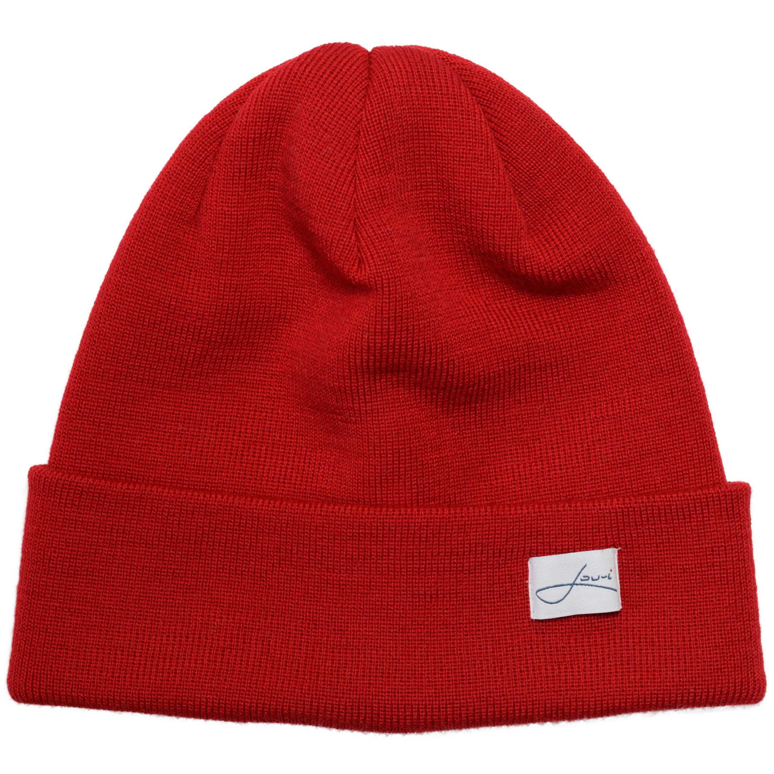 Lou-i Bonnet en laine mérinos fabriqué en Allemagne pour homme et femme Taille unique, rouge, taille unique