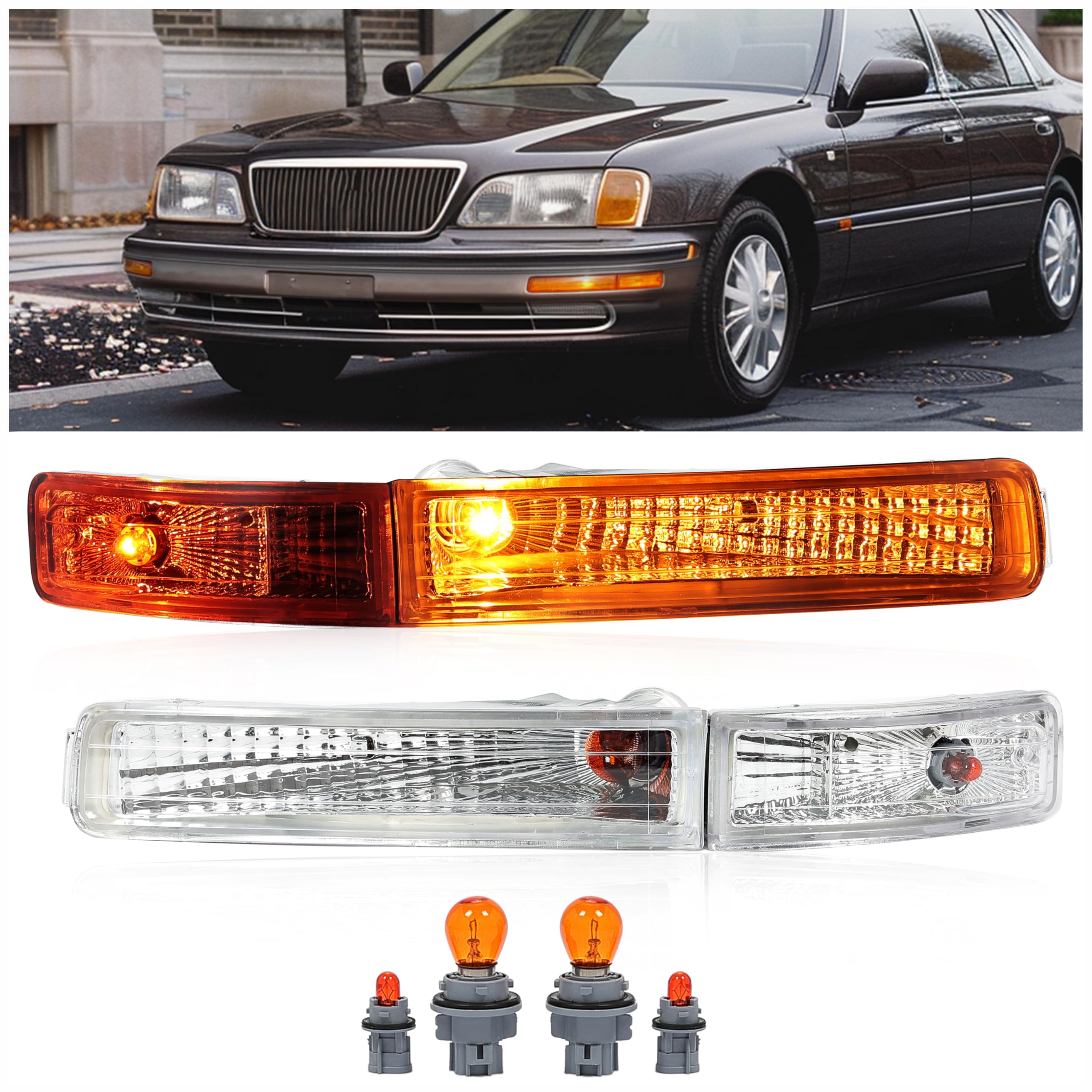 Amazon.com: HECASA Front Bumper Turn Signal Lights Compatible with