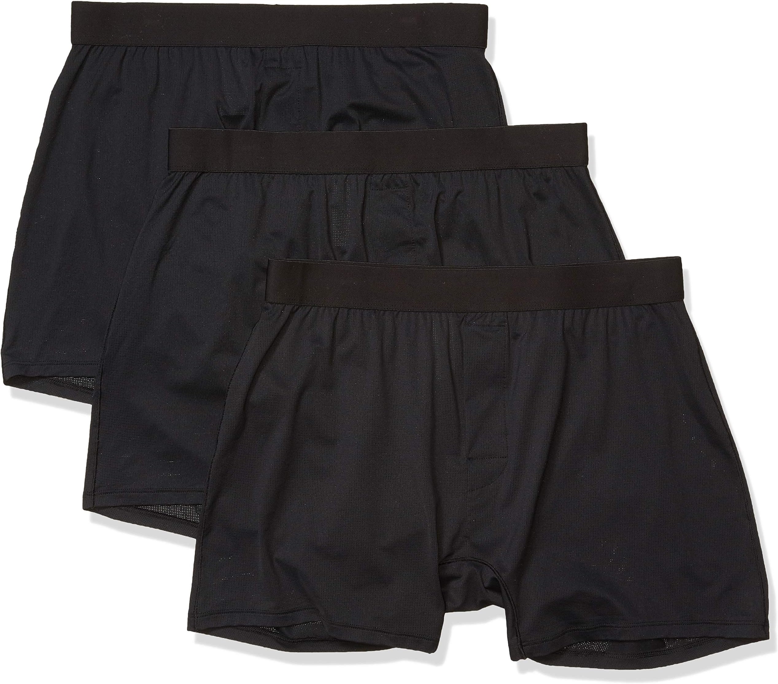 Goodthreads Men's Lightweight Performance Knit Boxer, Pack of 3