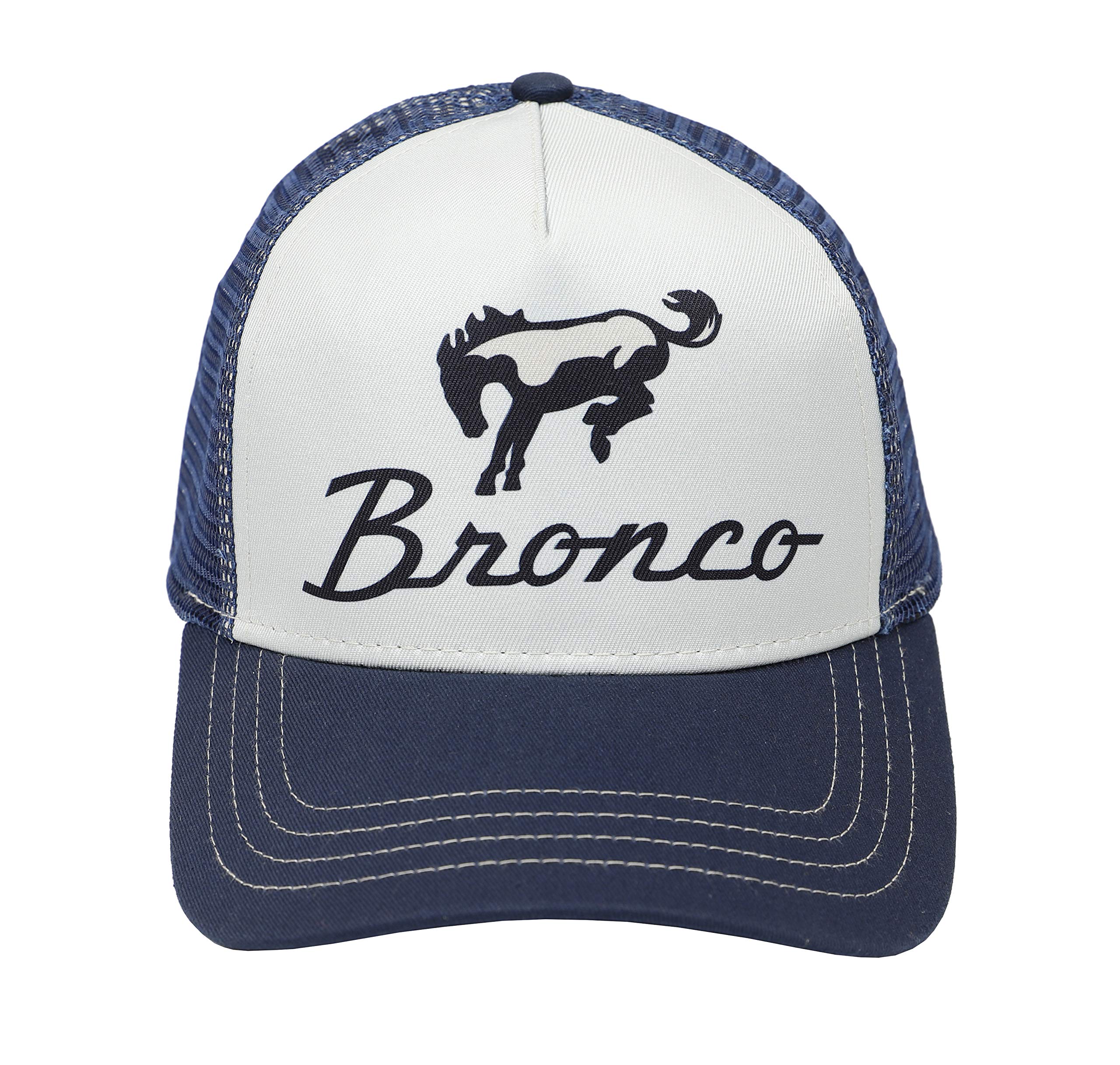 Ford Bronco 5-Panel Structured Trucker Snapback Hat OSFM Navy