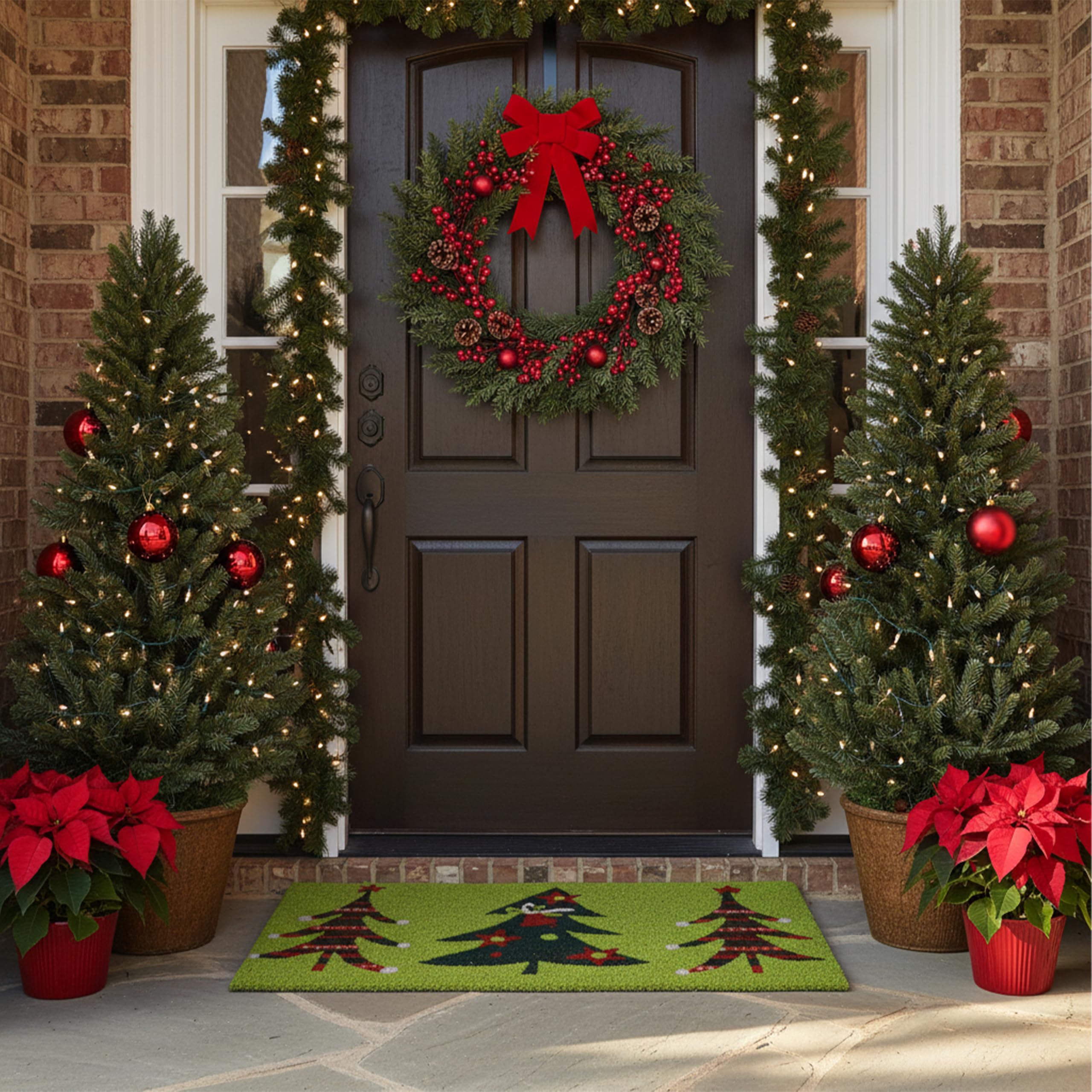 Home & More Calloway Mills 120981729 - Felpudo navideño (43,2 x 73,6 cm), Multicolor