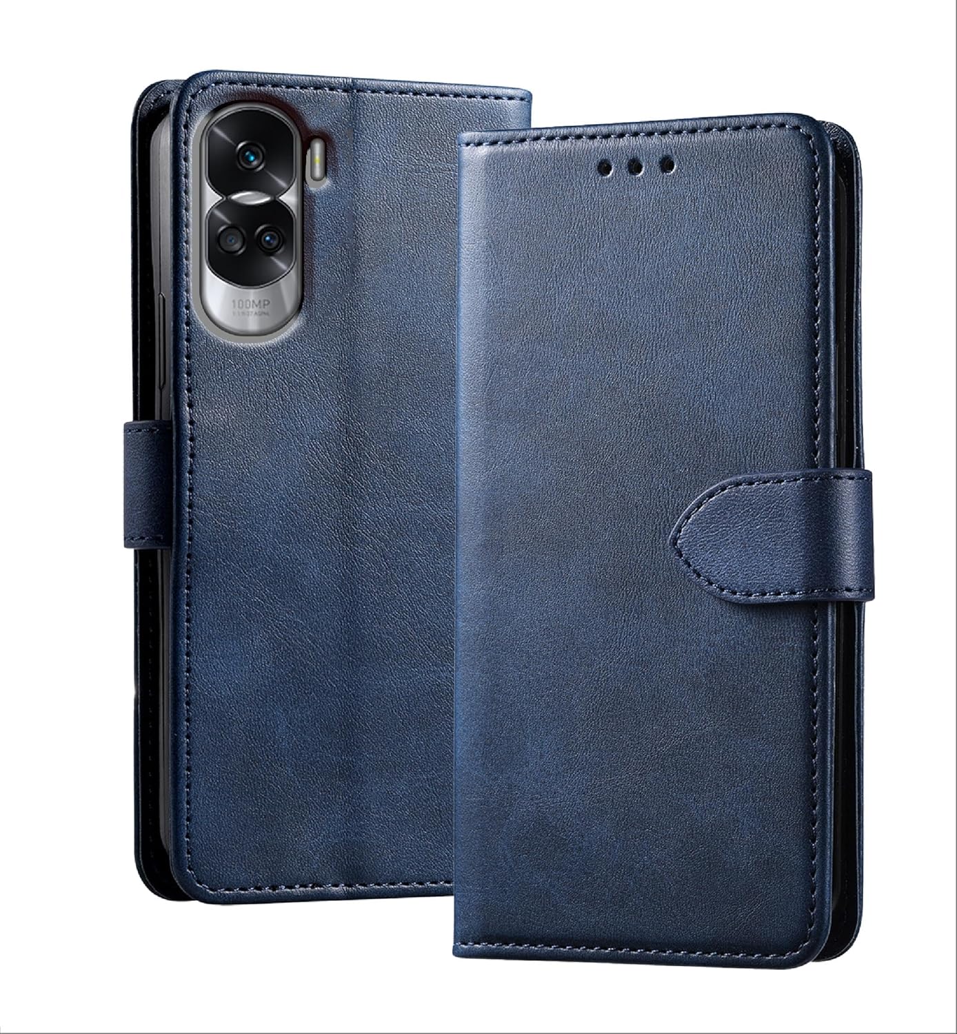 HULLIN Custodia Compatibile Con HONOR 200 Smart/HONOR X7C / HONOR X6B 5G (6.8), Cover Protettiva Pelle PU - Viola scuro