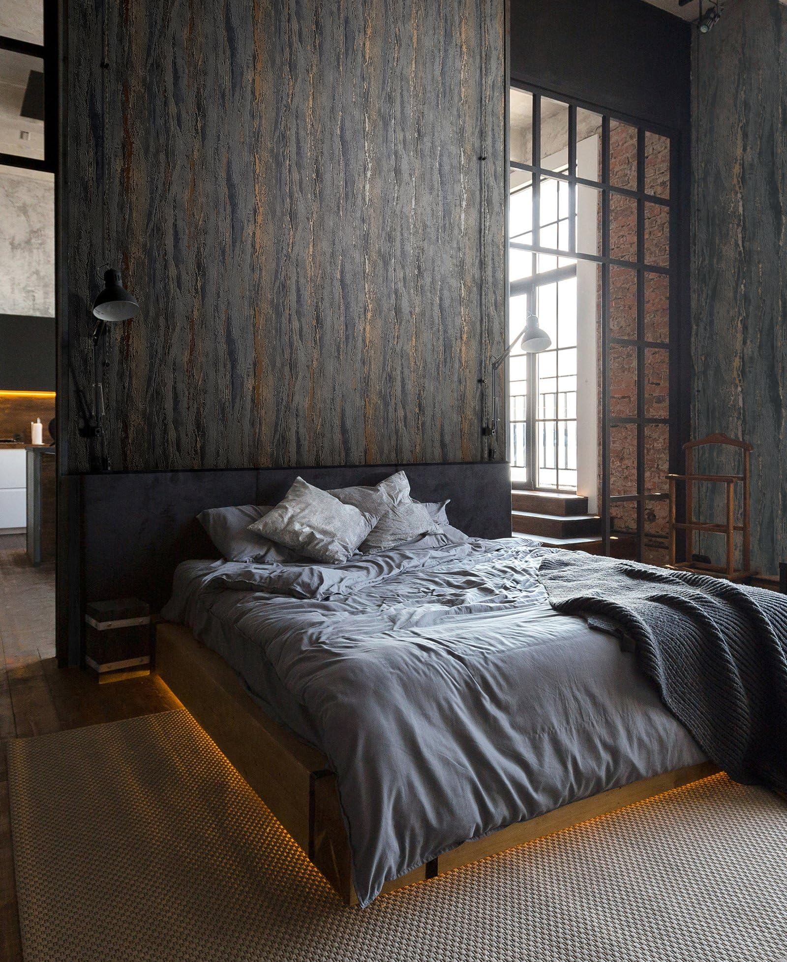 Galerie 35156 City Romance Black Industrial Wallpaper
