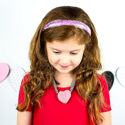 Miniatura 3 de FROG SAC 4 diademas con purpurina para niñas – Diadema brillante para niños con dientes de peine, bandas finas para la cabeza de niña pequeña,