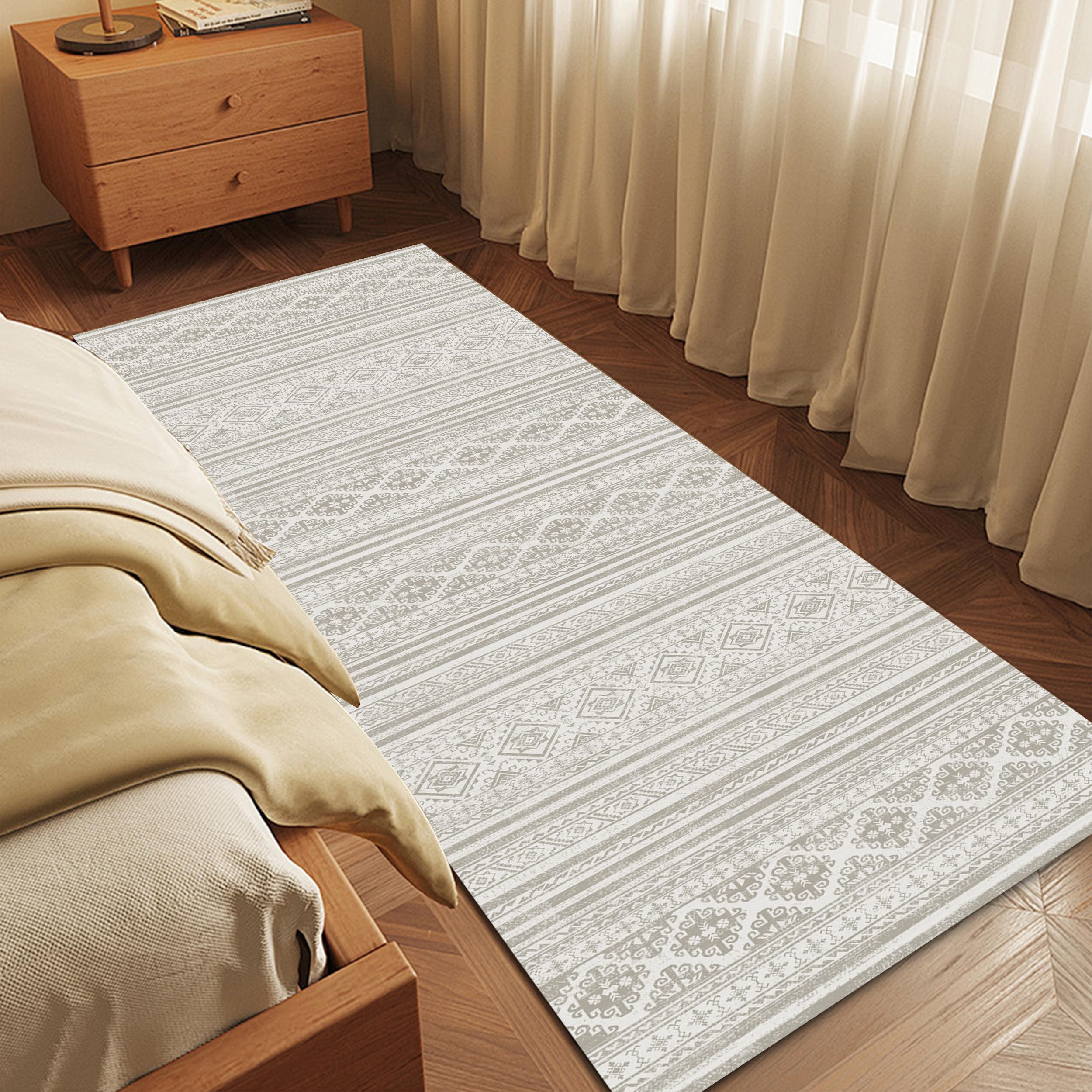 RUGSURE Washable Area Rugs 2'6'' x 8' - 1/6 Thick - Moroccan-Inspired -Stain & Water Resistant Non-Slip - Resistant Rug for Living Room, Bedroom,