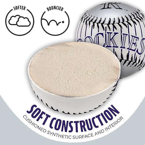 Vista 112 de Franklin Sports MLB Team Soft Baseballs - Team Logo - Fan Shop Toy Baseball for Kids - Decoration for Desks and Office