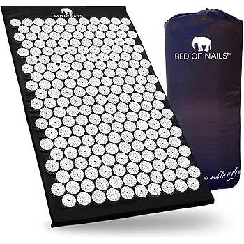 Bed of Nails Original Acupressure Mat for Back/Body Pain Treatment, Relaxation and Mindfulness, Black
