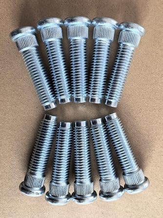 10PCS M14*2.0 Serrated Wheel Studs 610-442 15.8mm Knurl 57mm Length Replacement for 2000-2014 Ford F-150 Expedition Lincoln Navigator Mark LT Rear