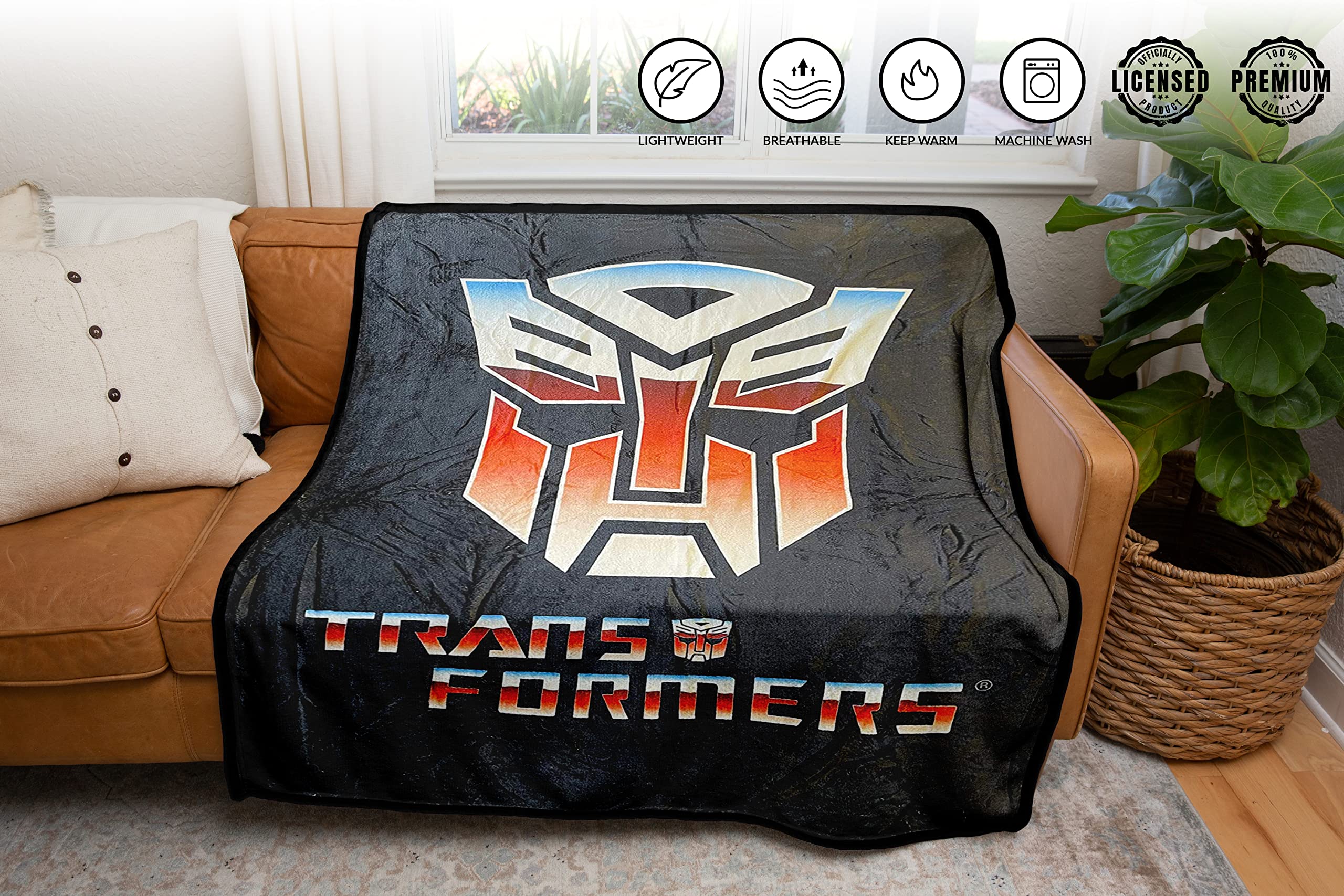Cobertor de desenho animado Hasbro Transformers Autobot Symbol dos