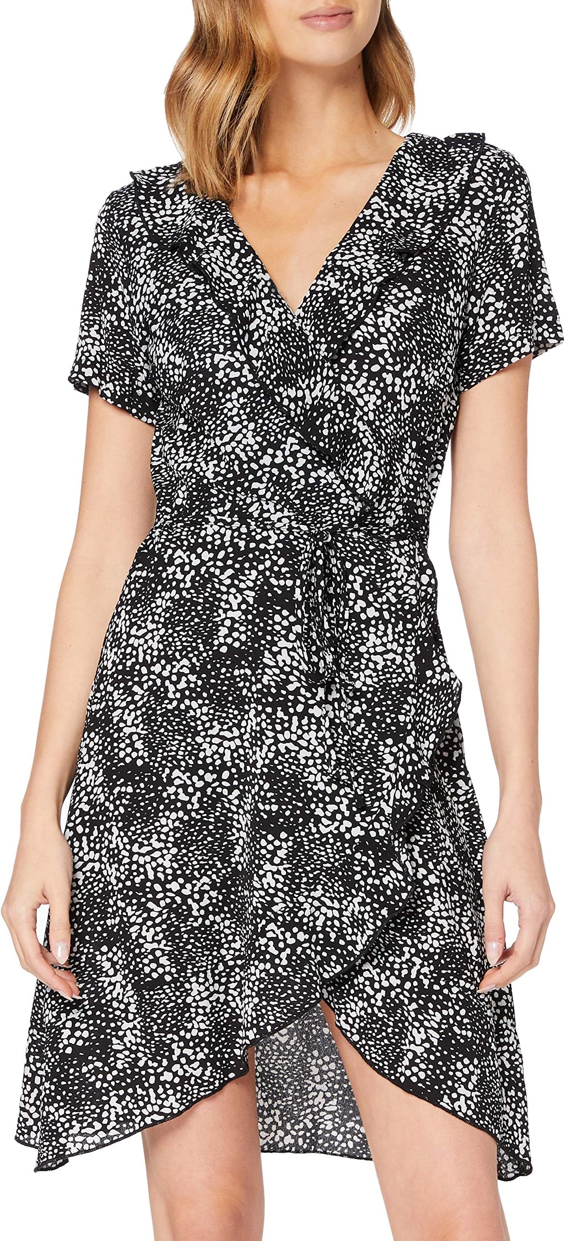 Women's MELA LONDON - DALMATIAN PRINT WRAP DRESS Casual Dress