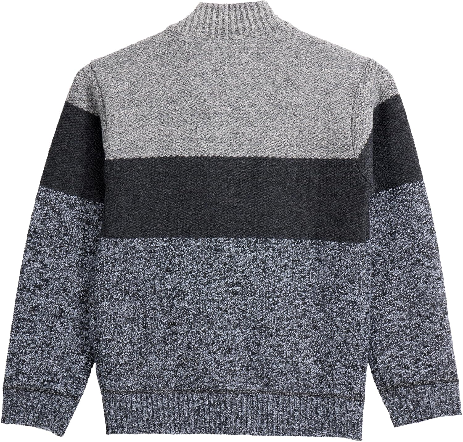 X RAY Boys (6-12) Full Zip Fleece Flannel Lining Sweater, Kids Mock Neck Knit Sweater for Spring, Fall and Winter - Image 2