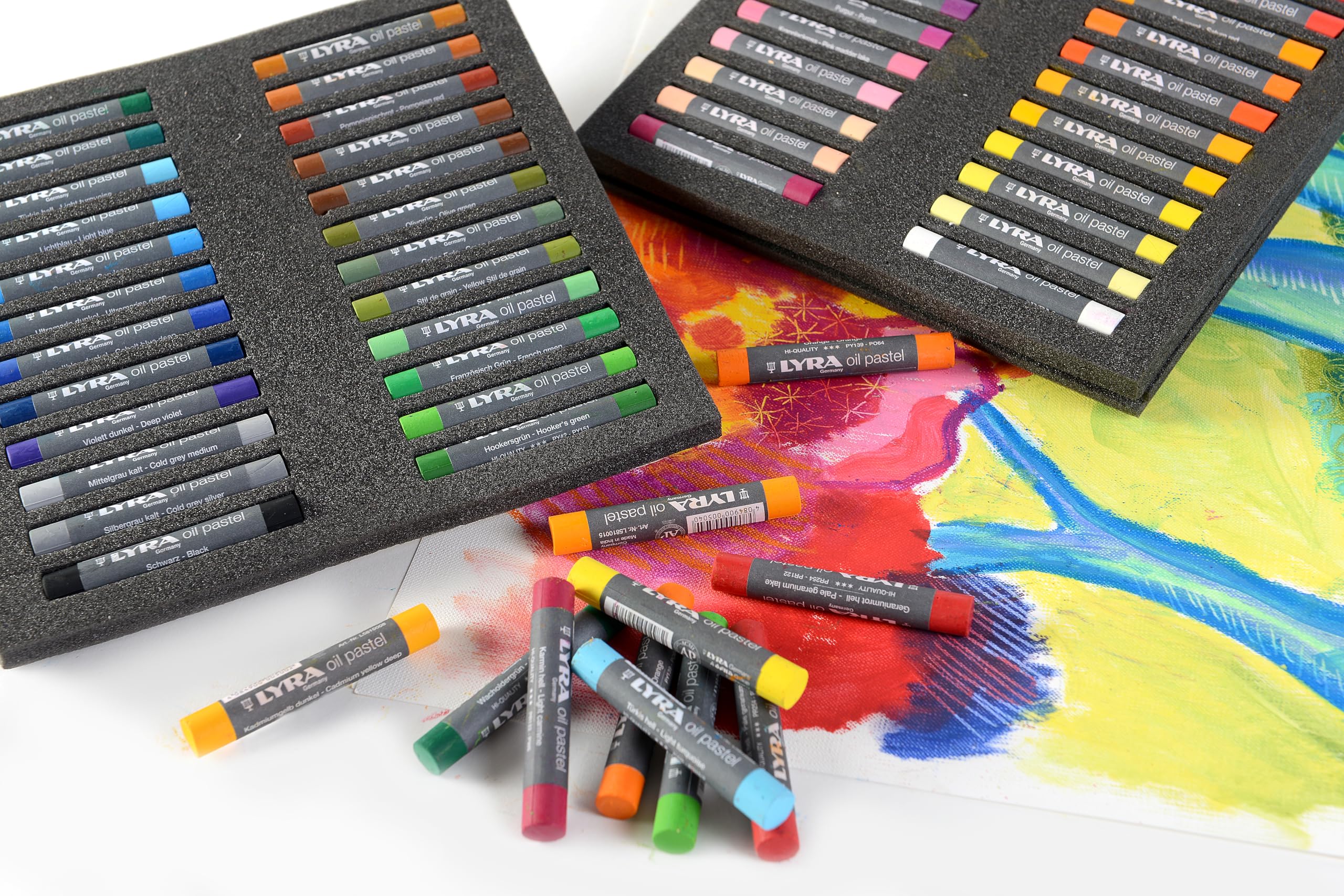 LYRA L5811480 - Pastelli a olio per artisti, rotondi, 11 mm, 48 colori assortiti