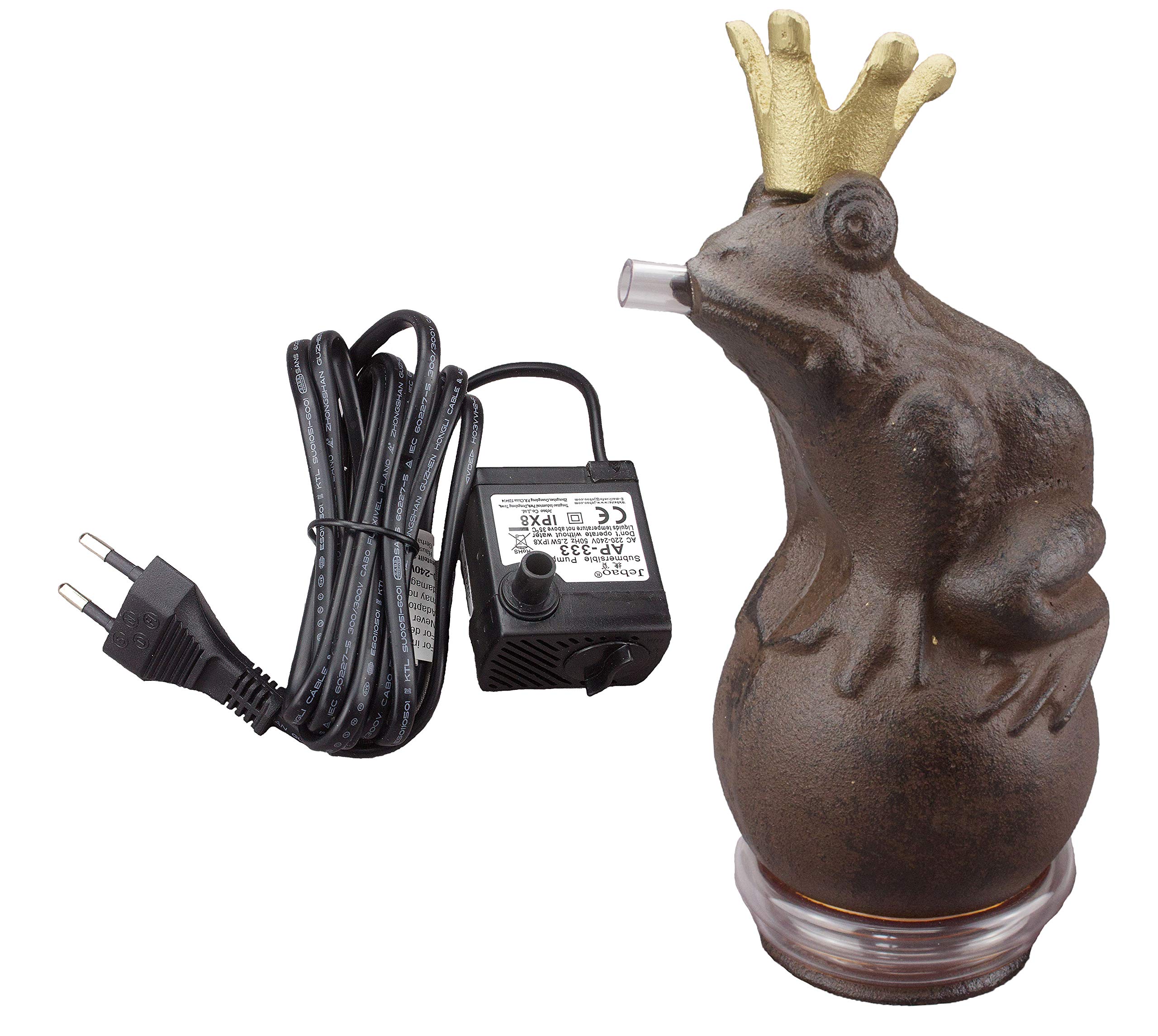 Fontaine à Eau Métal Figurine Sculpture Grenouille Jardin