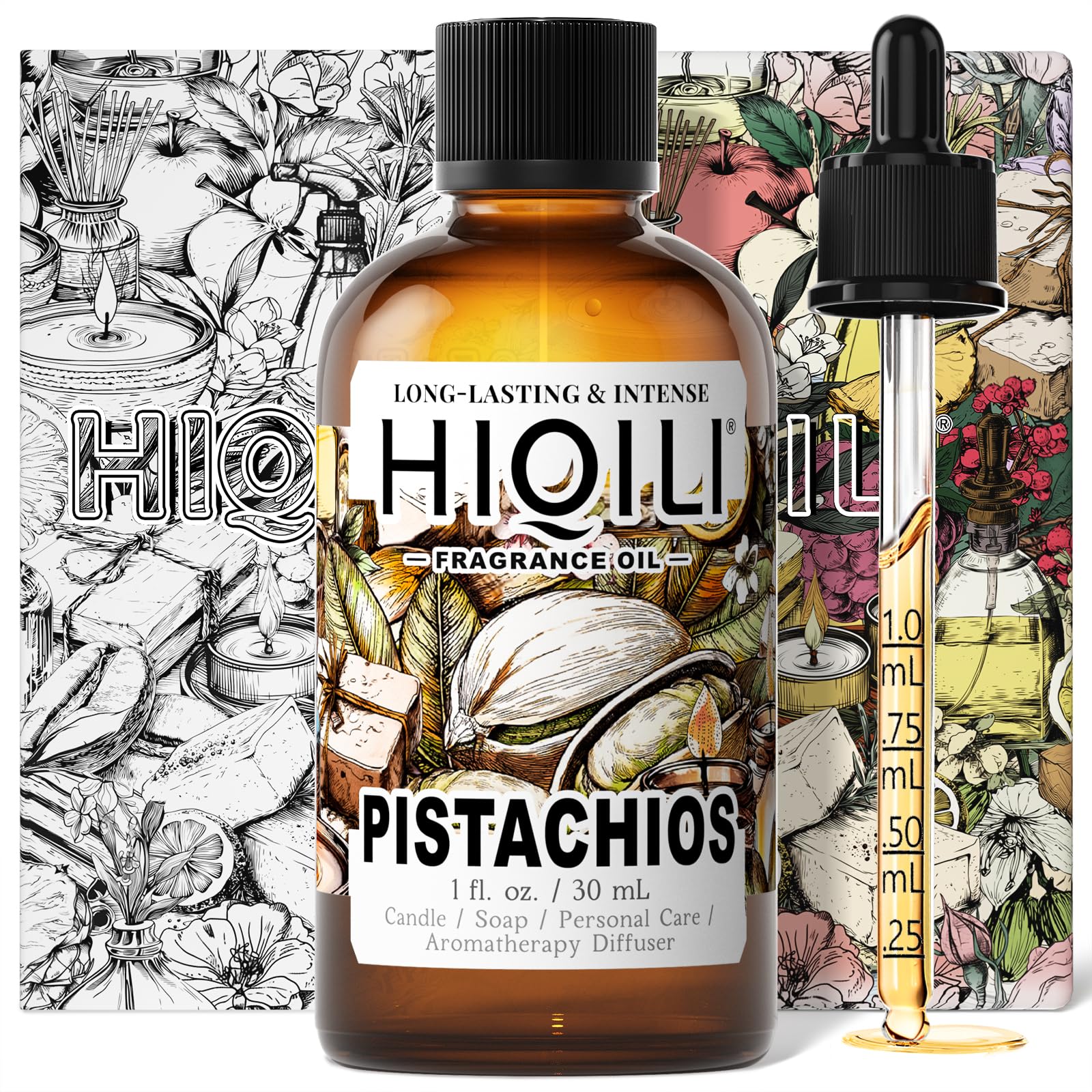 HIQILI Pistachio Fragrance Oil for Candle Making, Soap Making &amp; Diffusers
