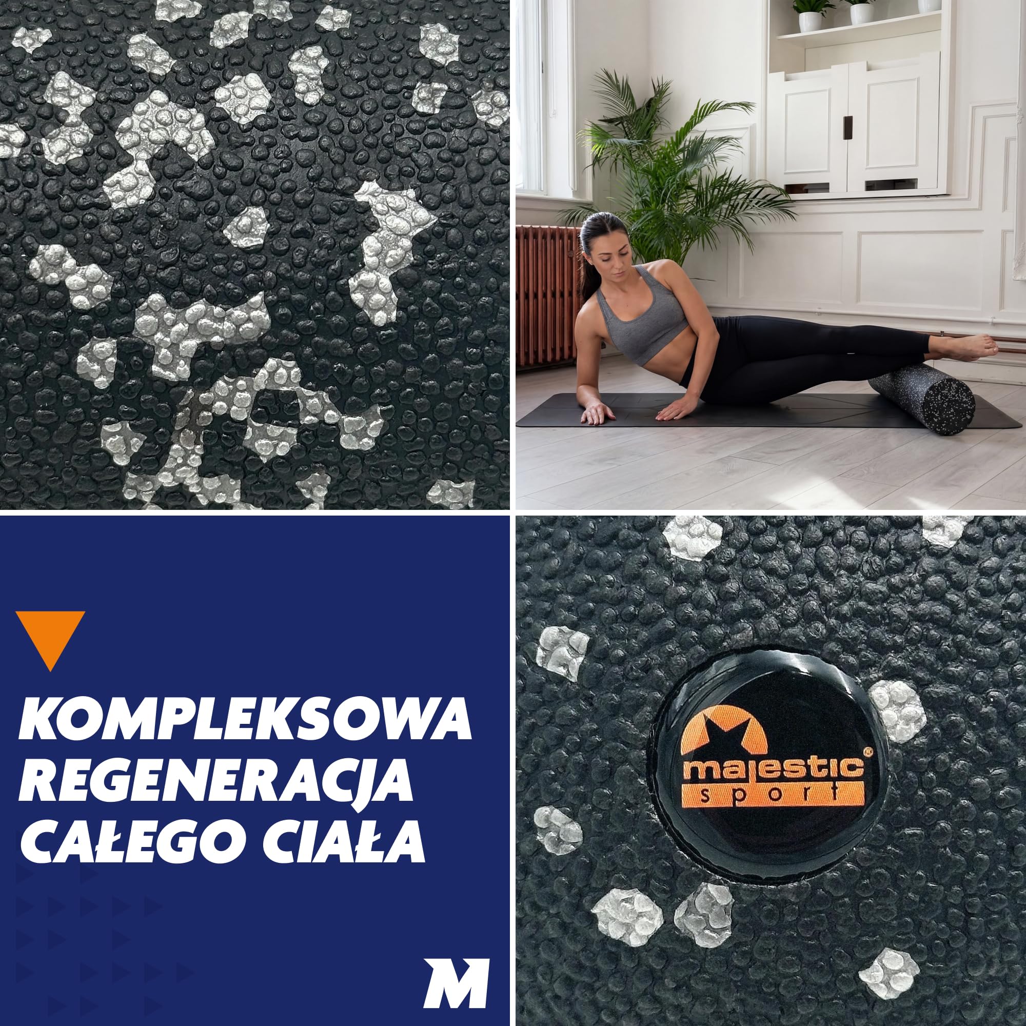 Tenso Longwałek do fitnessu, pilatesu i jogi, długość: 90 cm