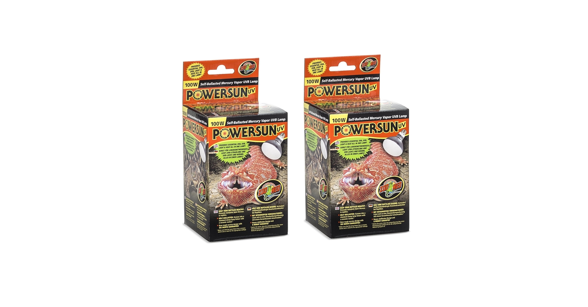 Amazon.com : Zoo Med PowerSun UV Mercury Vapor Lamp 100