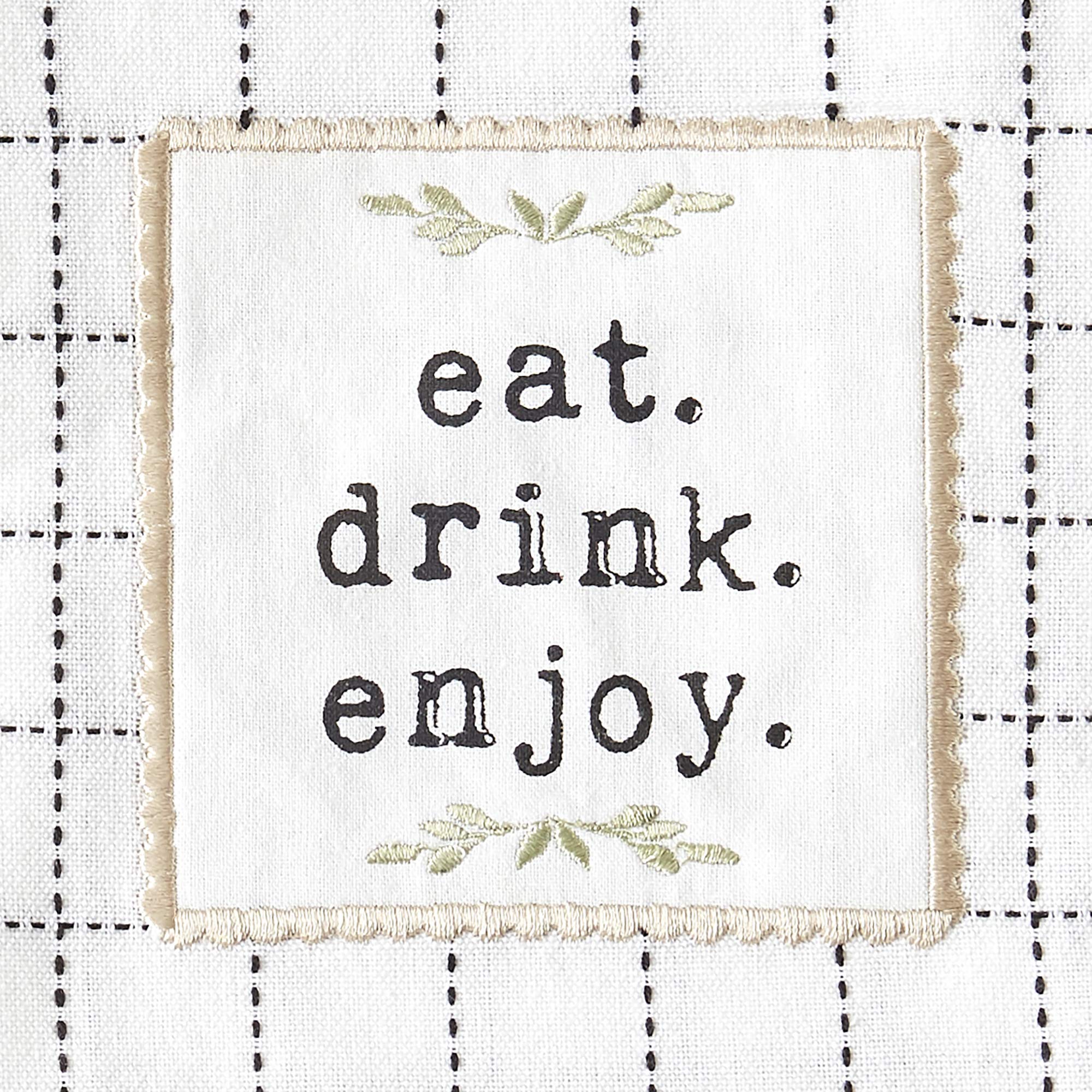 DII Home Sweet Farmhouse Kitchen Collection, Baumwolle, schwarz, Dishtowel Set, 18x28, 4