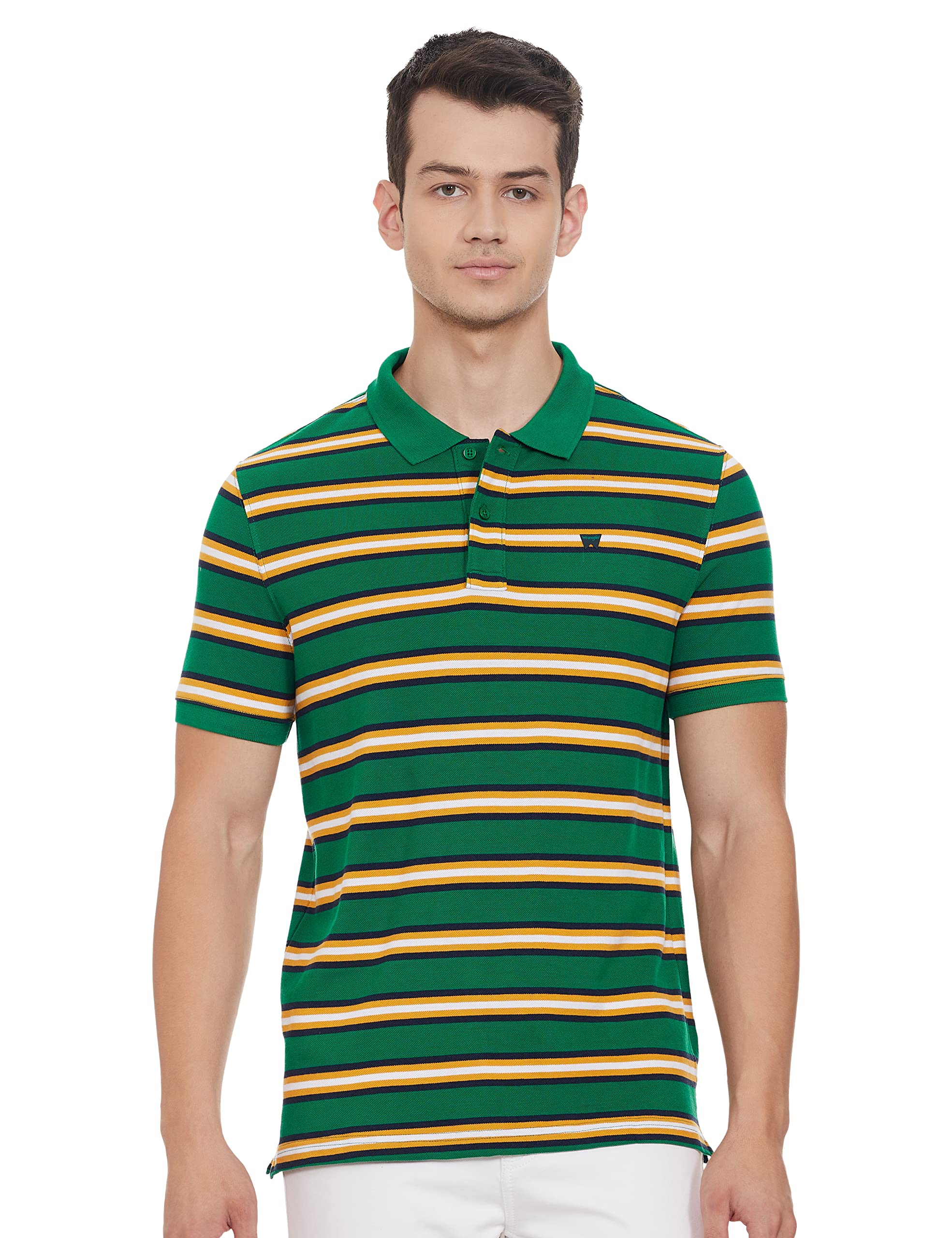 Wrangler Men's Striped Slim Fit T-Shirt in neutral