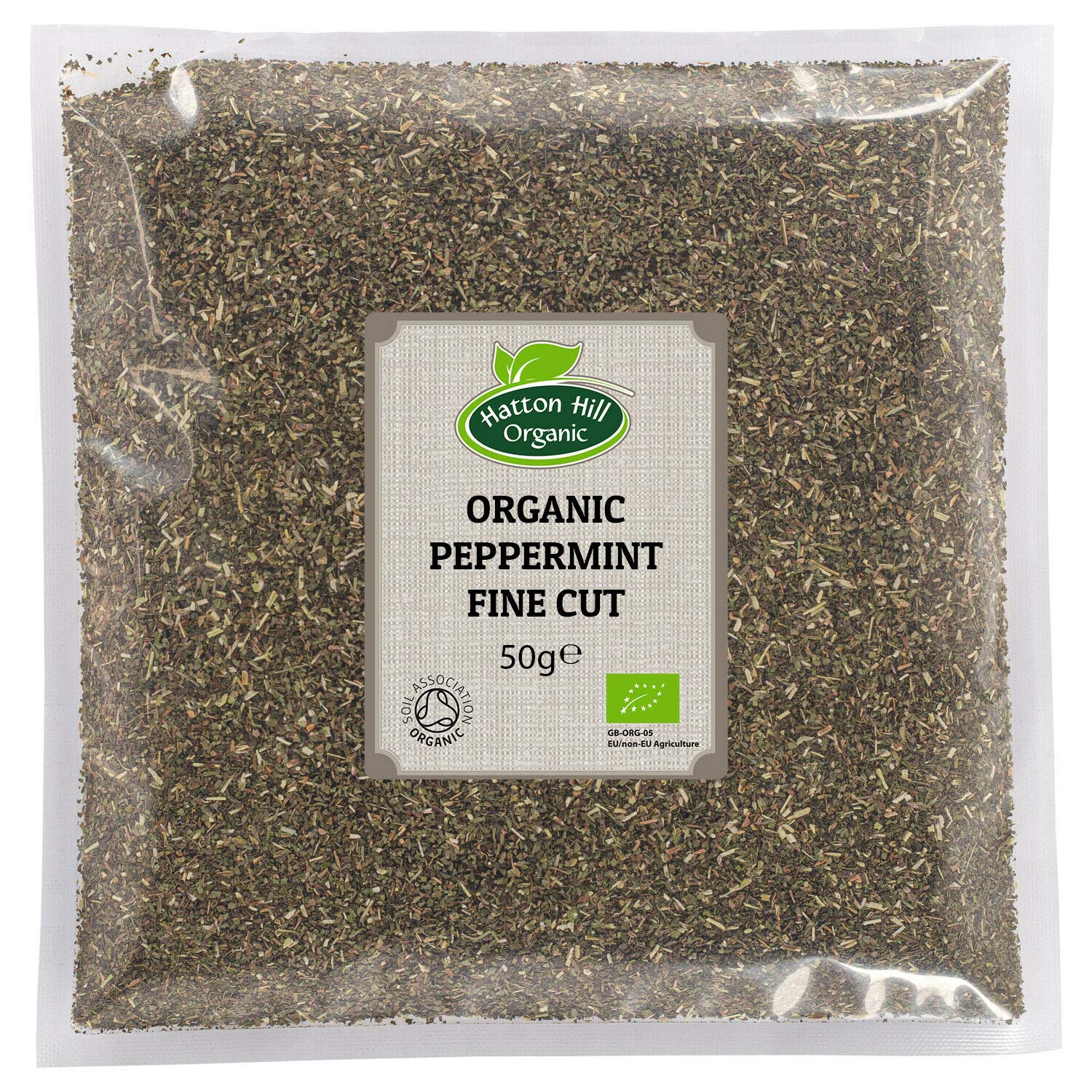 Organic Peppermint Loose Leaf Fine Cut Tea 50g by Hatton Hill Organic
