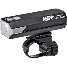 Cat Eye HL-EL085RC Bicycle Headlight, AMPP500, Black, Up to 500 Lumens, USB Rechargeable, Compact, Sturdy and Powerful, Uses Side Lens for Improved Side Visibility