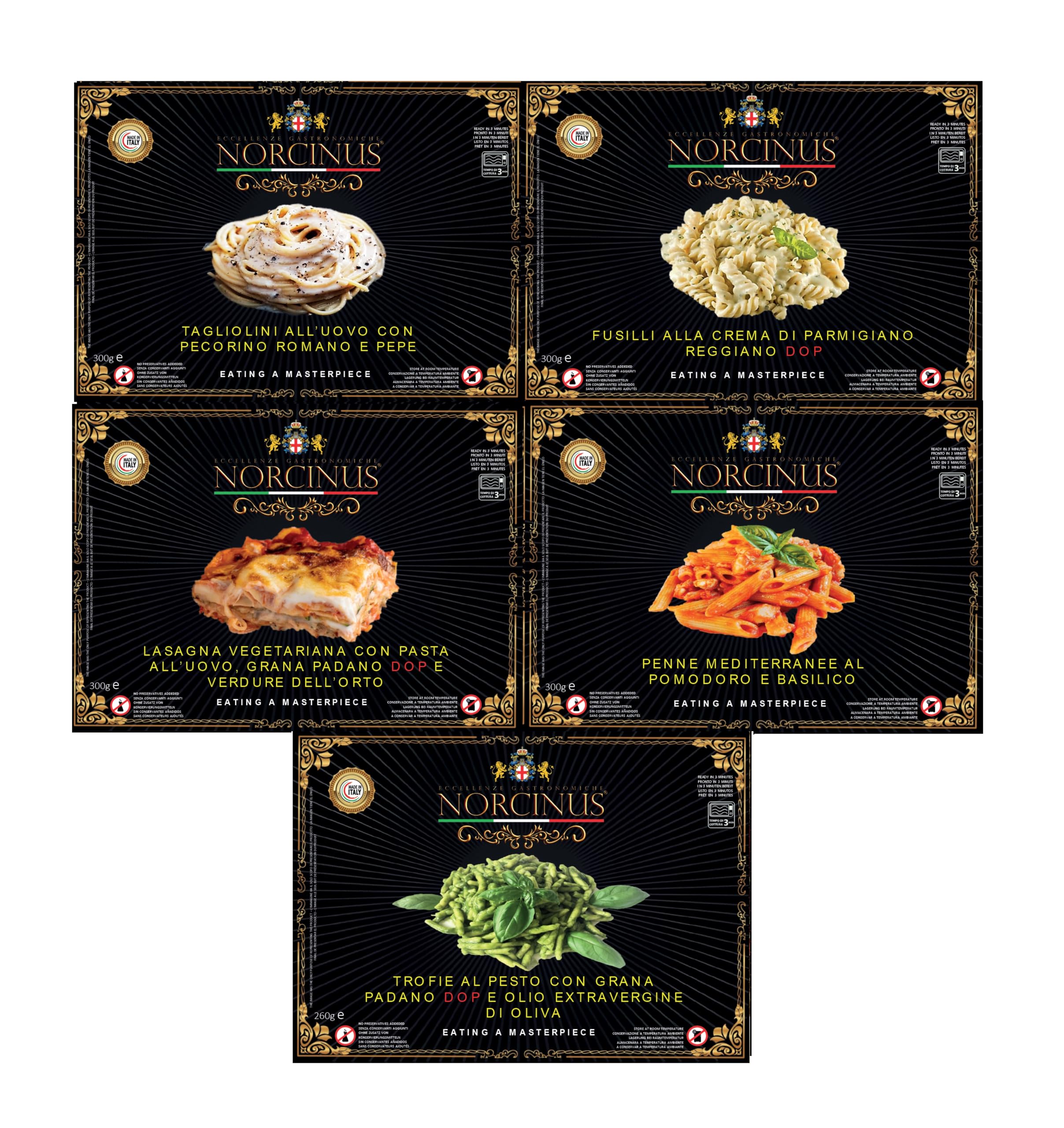 Norcinus 5 exquisitos platos típicos italianos preparados, sin carne. | Comidas vegetarianas
