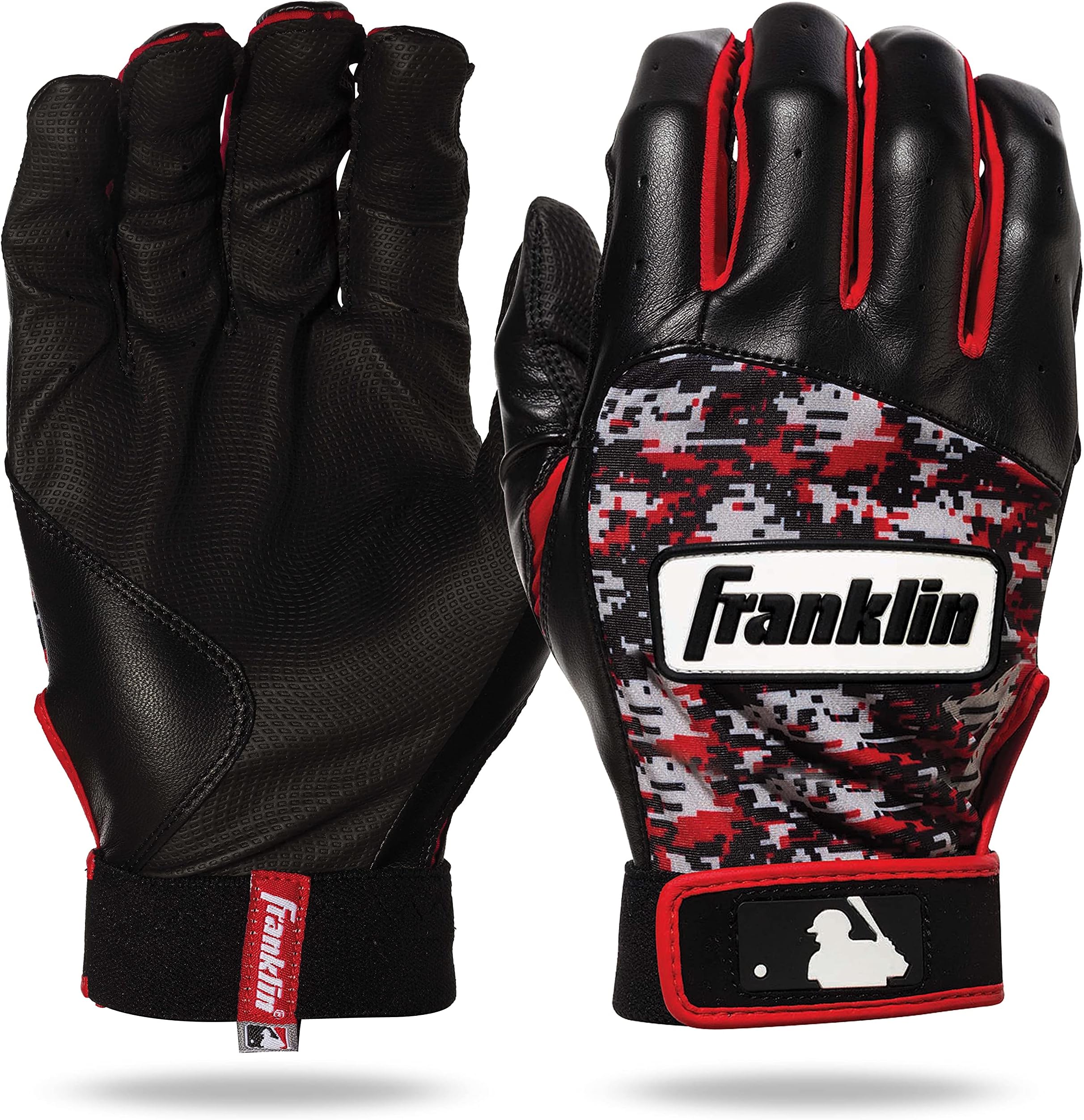 Franklin Sports MLB Baseball Batting Gloves - Digitek Adult + Youth Batting Glove Pairs - Baseball + Softball Batting Gloves - Multiple Sizes + Colors