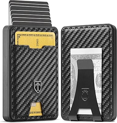 TRAVANDO Swype Slim Wallet for Men Metal RFID Blocking Mens Wallet Card Case Without AirTag Pocket