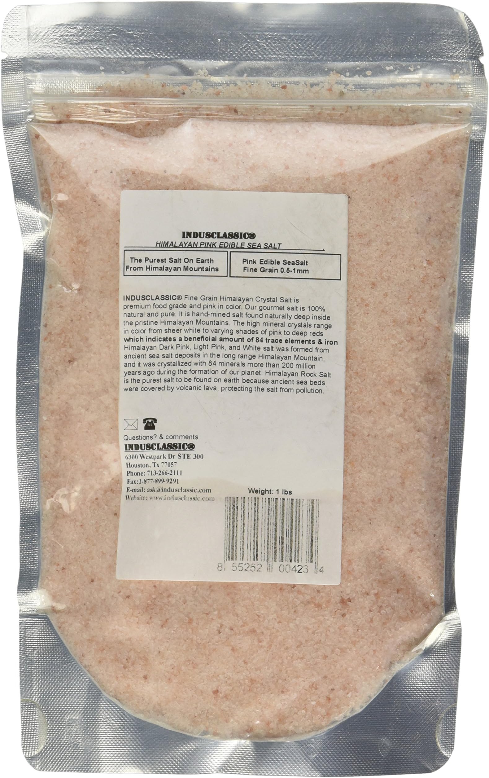 Saltwonders Kosher Pure Natural Unprocessed Himalayan Edible Pink Cooking Salt Fine Grain (1 Pounds Fine Grain)