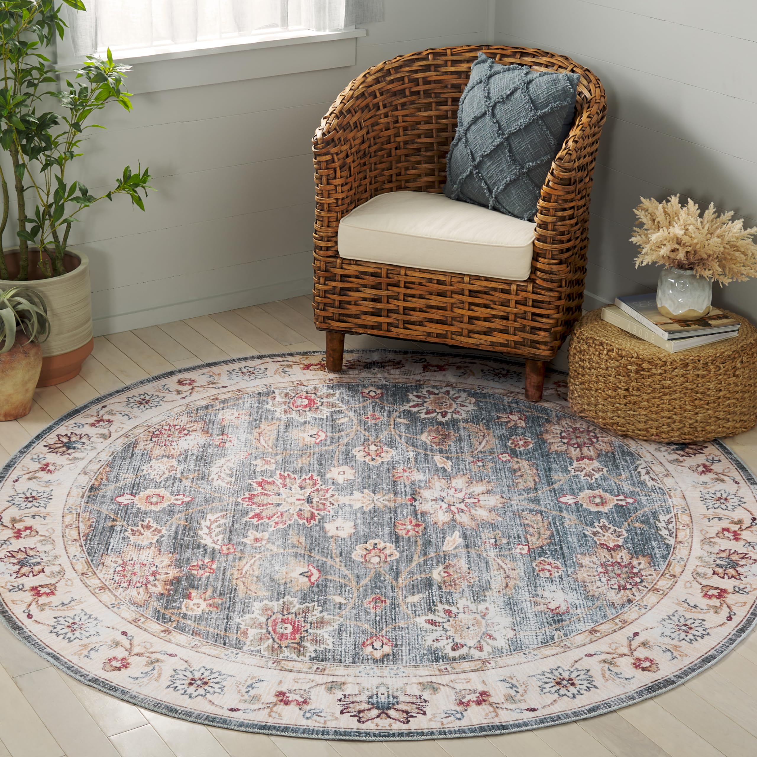 Tapis Traditionnel - Lavable en Machine et Antidérapant - Idéal pour Les Zone