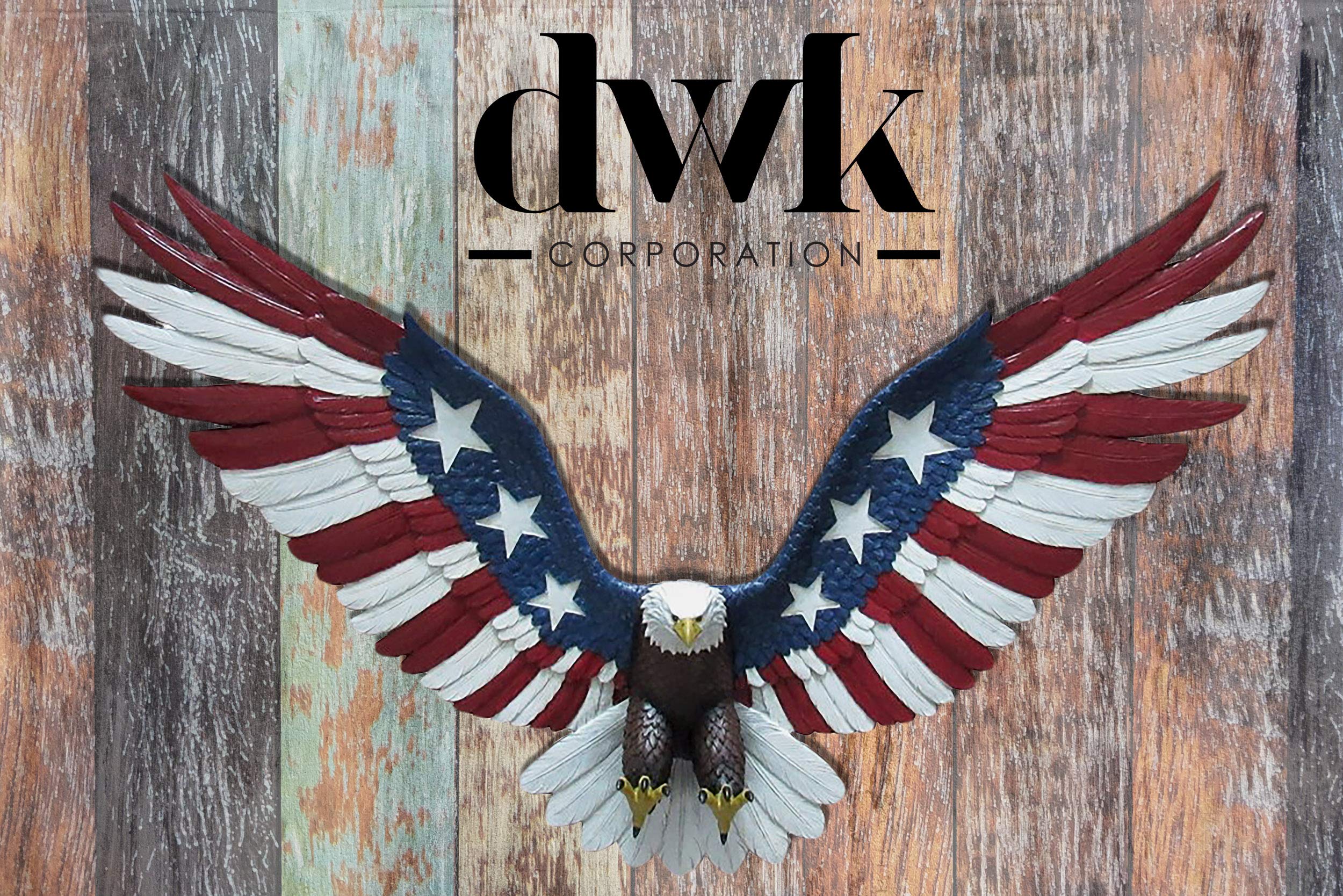 Amazon.co.jp: DWK ハゲワシ アメリカ国旗 愛国的な大型壁彫刻