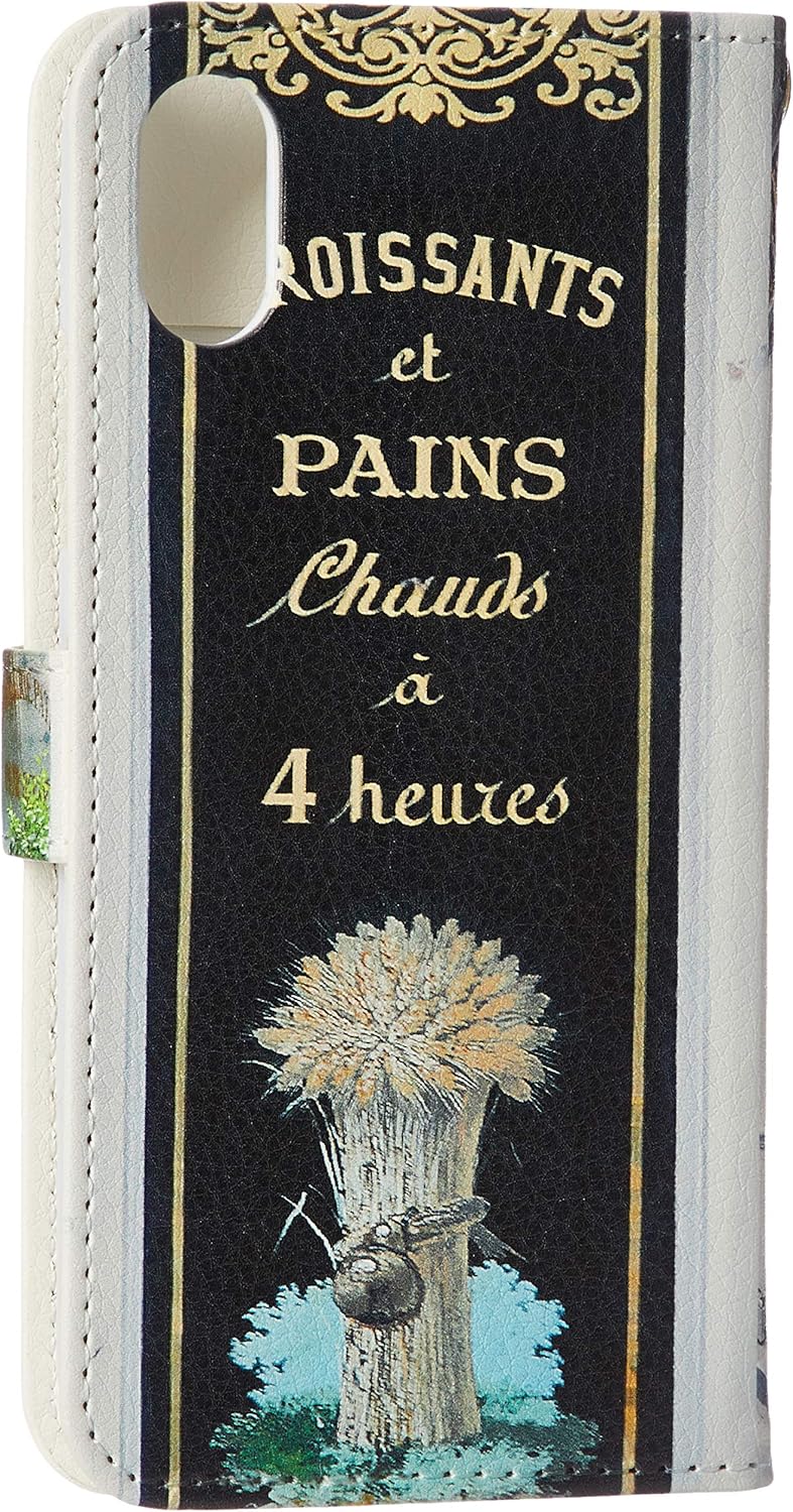 [Marombuie] Smartphone Cover for iPhone Xs (Confizli) Paris Retro Collection Notebook Type iPhone Case, Configizli