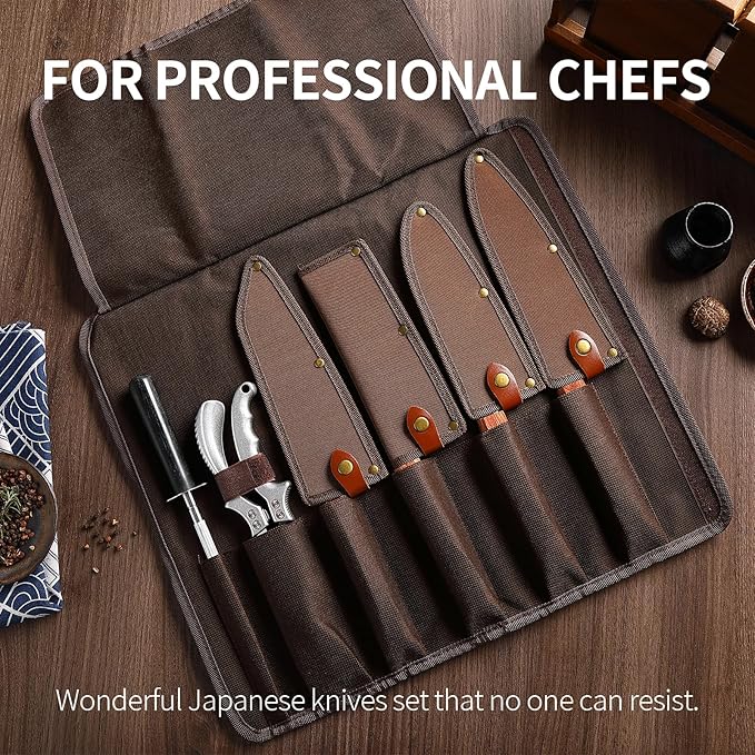 Set Cuchillos Cocina 4 Piezas Acero Inoxidable Madera miniatura 6