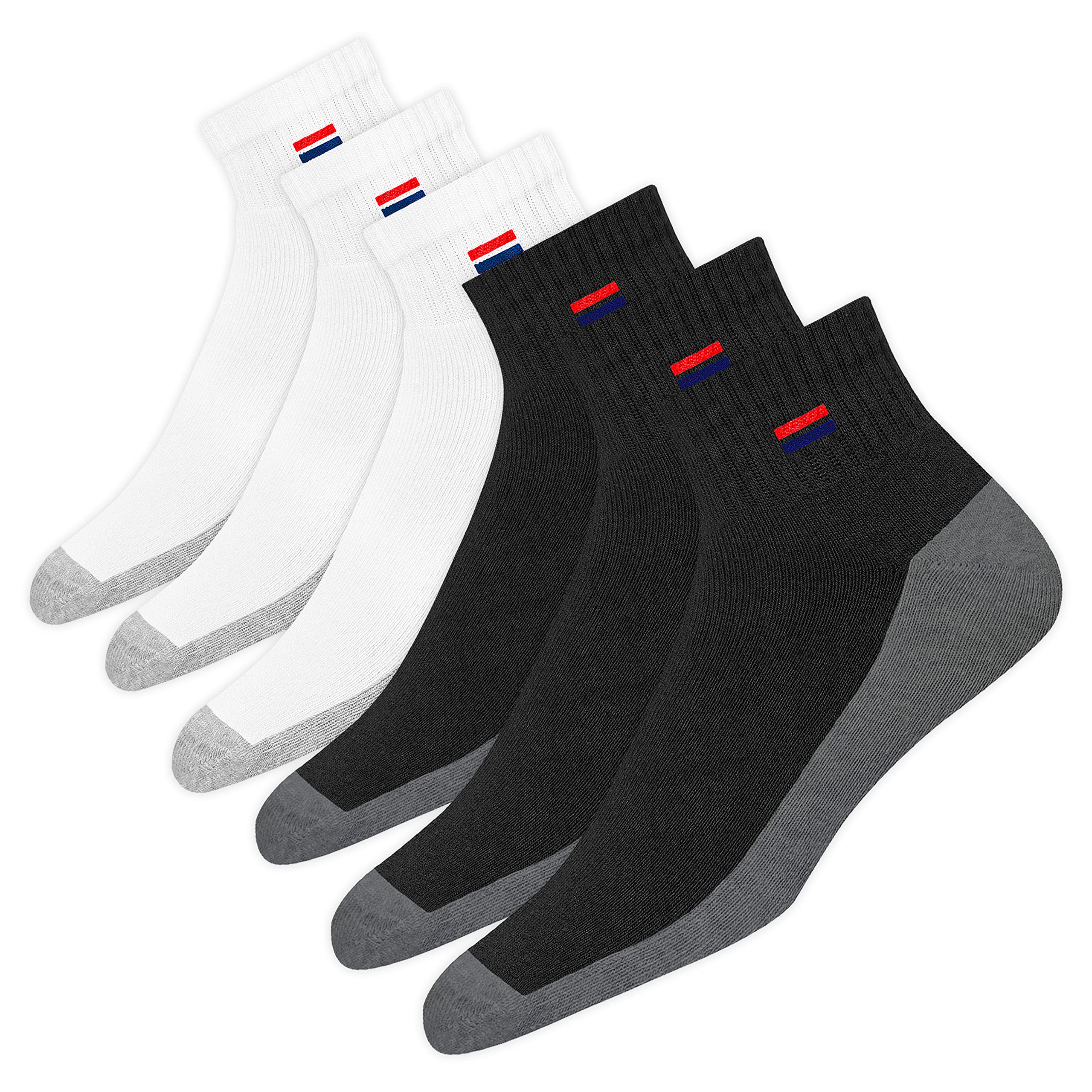 NAVYSPORT 6 Paar Sneaker Socken Herren Damen Sportsocken Kurze Baumwoll Socken Quarter Socken
