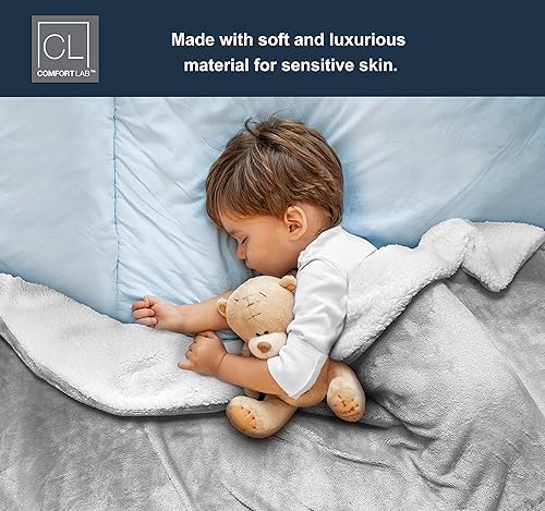 Miniatura 6 de Comfort Lab Manta reversible de franela Sherpa Elegante manta mullida para sofá y decoración del hogar Anti frisado no se desprende, acogedora y